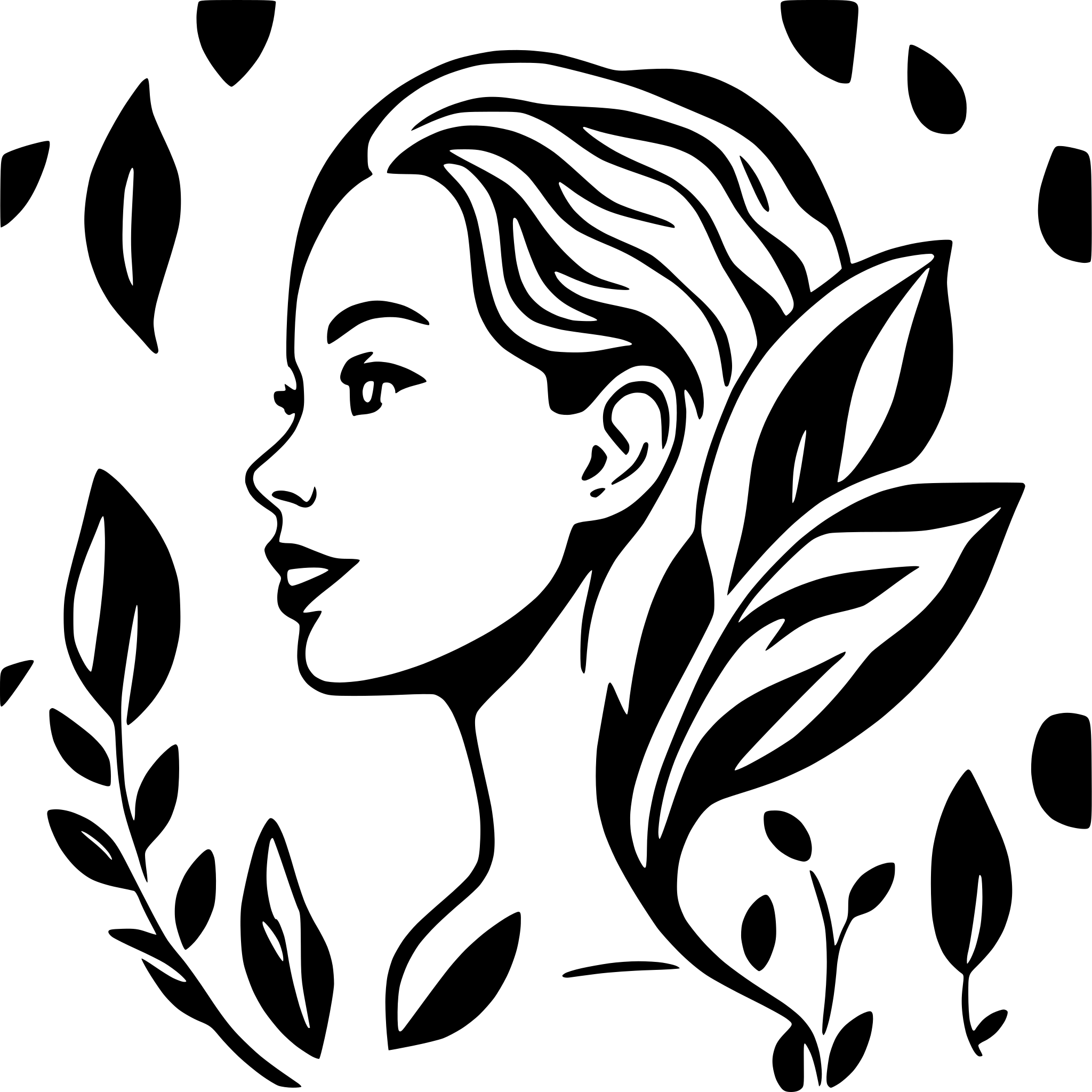 AI-generated SVG of a cursive G with olive branches around it