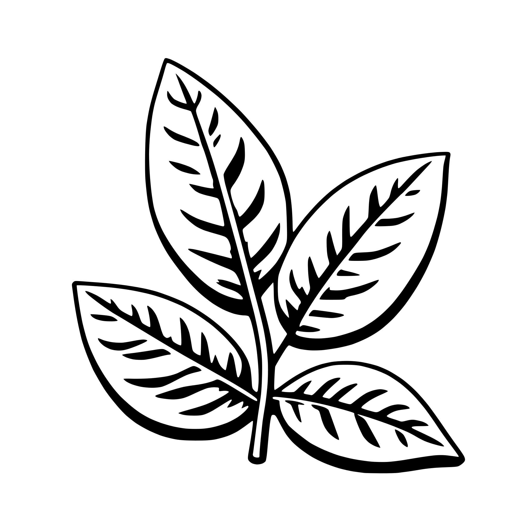 AI-generated SVG of '10 mint leaves'