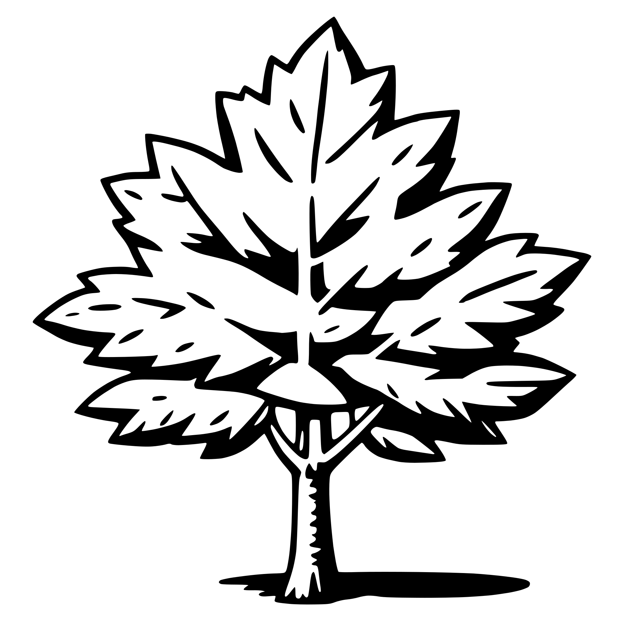 AI-generated SVG of a maple tree