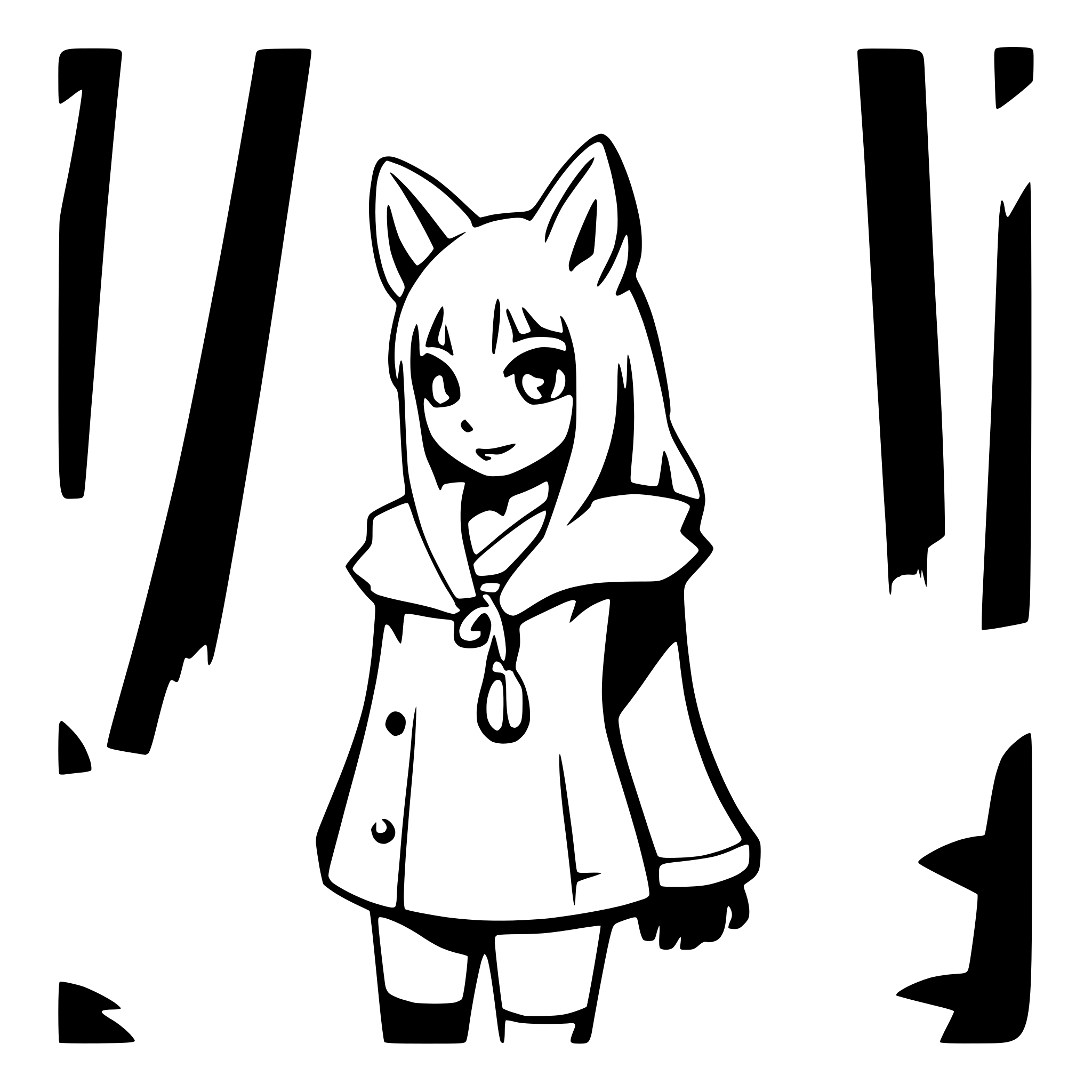 AI-generated SVG of 'fox spirit in the forest'