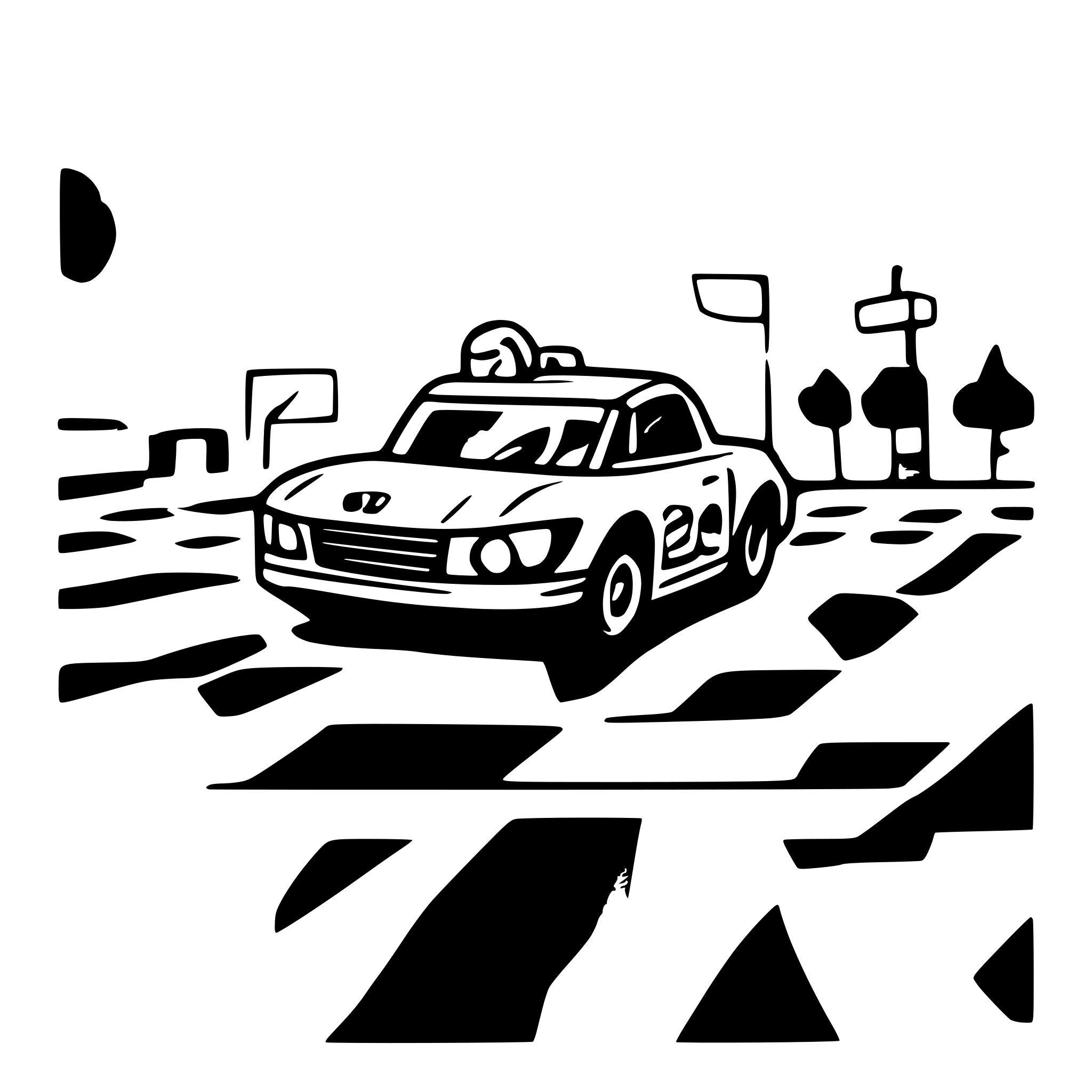 AI-generated SVG of a A BMW car driving through the finish line in a race.a little baby is standing right by the car and it looks like a racer with a litle cup in his hand  In the foreground, there is a classic race finish banner with the word 'ZIEL' written on it. The image is minimalistic, with no background, no shadows, and a clean, simple style.