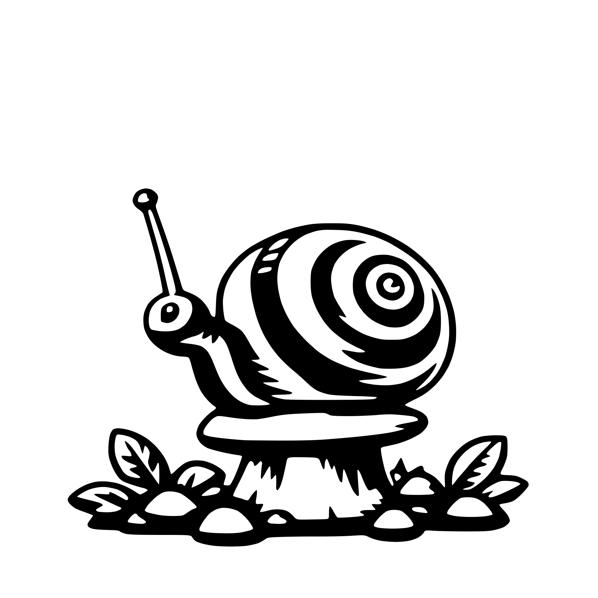 AI-generated SVG of a snail on mushroom