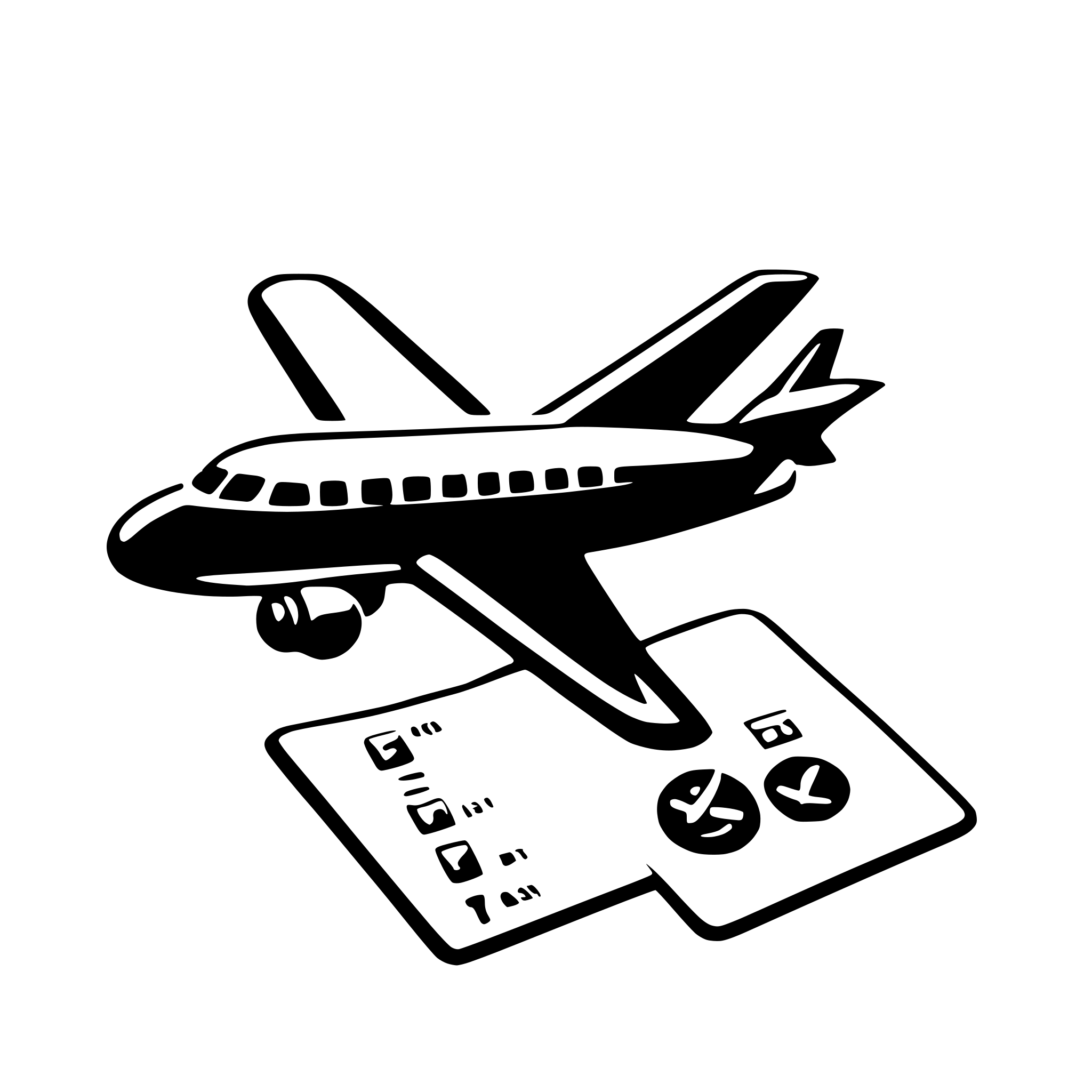 AI-generated SVG of a airplane checklist