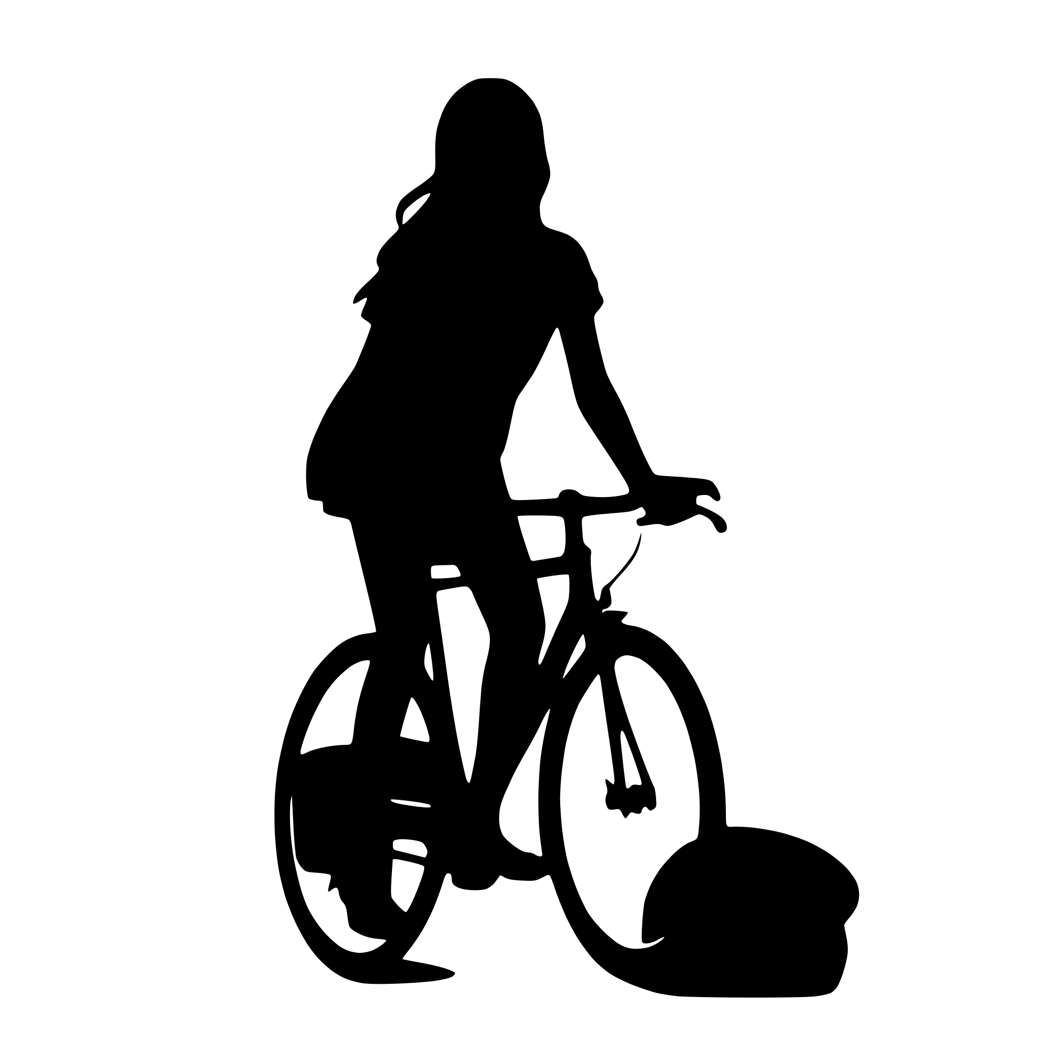 AI-generated SVG of a a cycle silhouette vector with a white background
