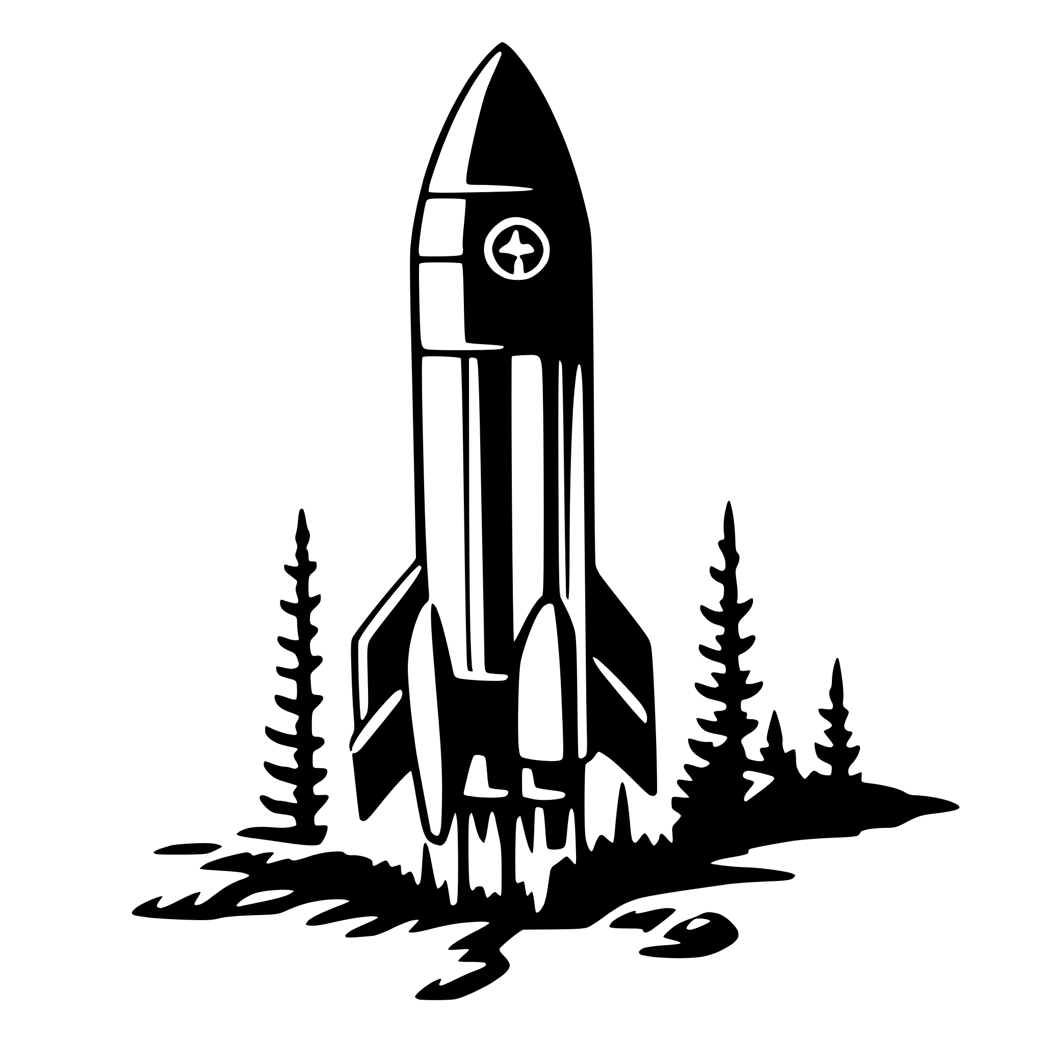 AI-generated SVG of a rocket