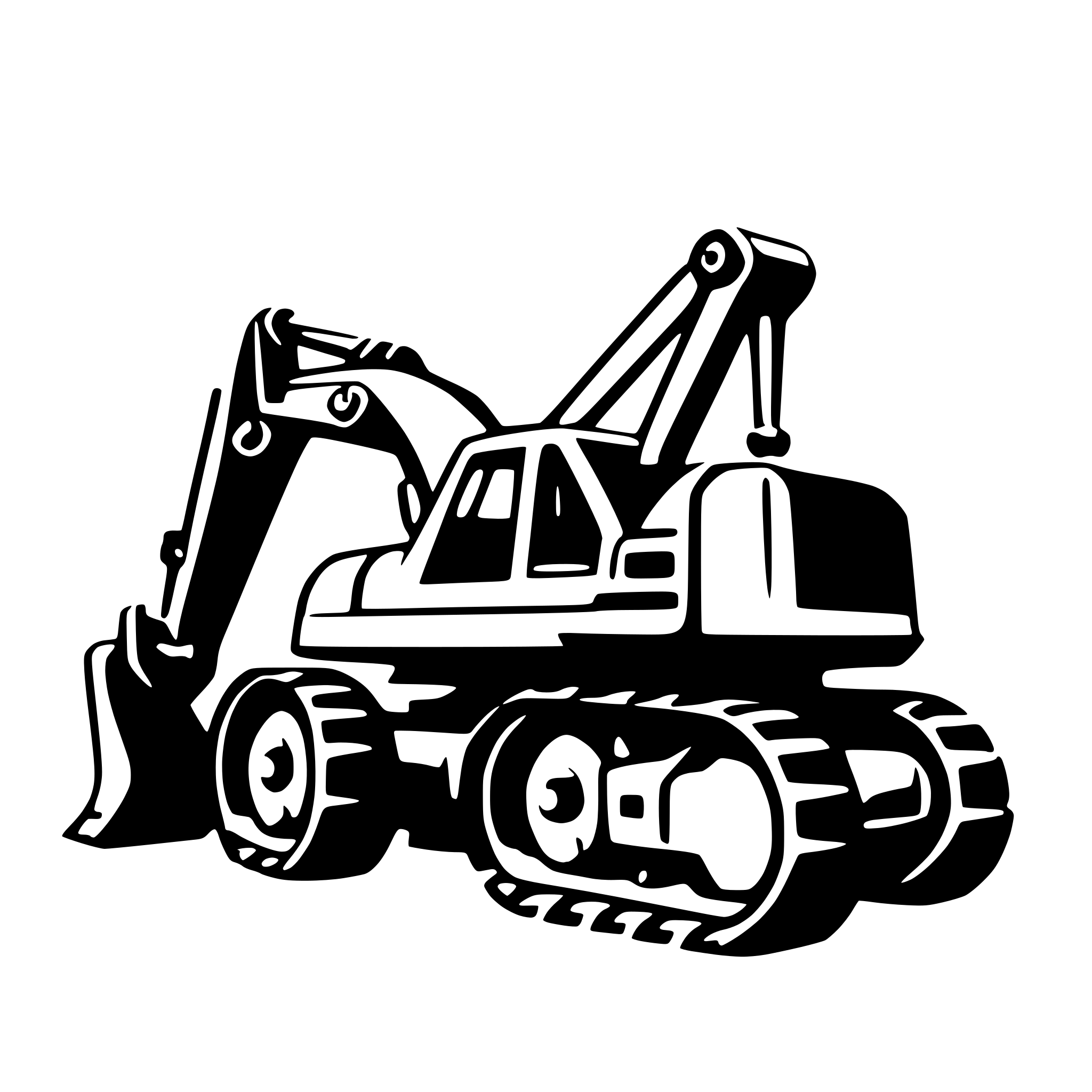 AI-generated SVG of 'excavator'