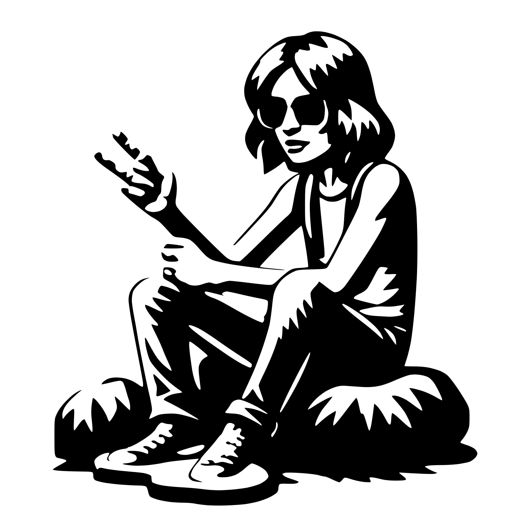 AI-generated SVG of a stoner rock art