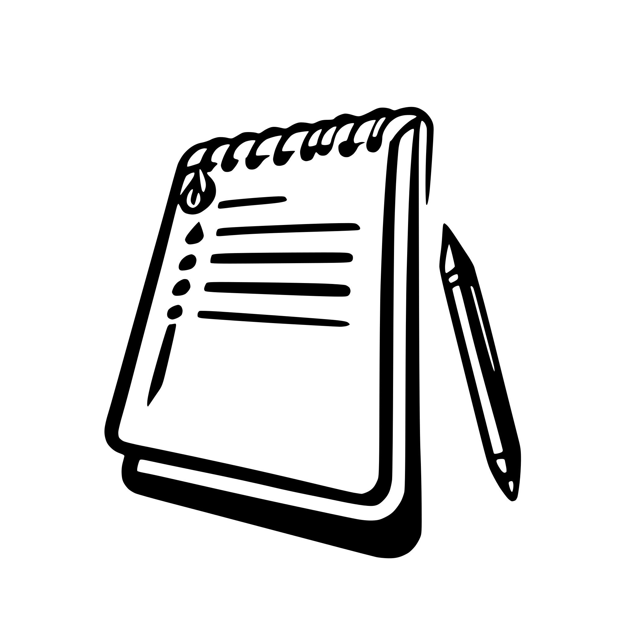 AI-generated SVG of a a 32x32 logo of a notepad