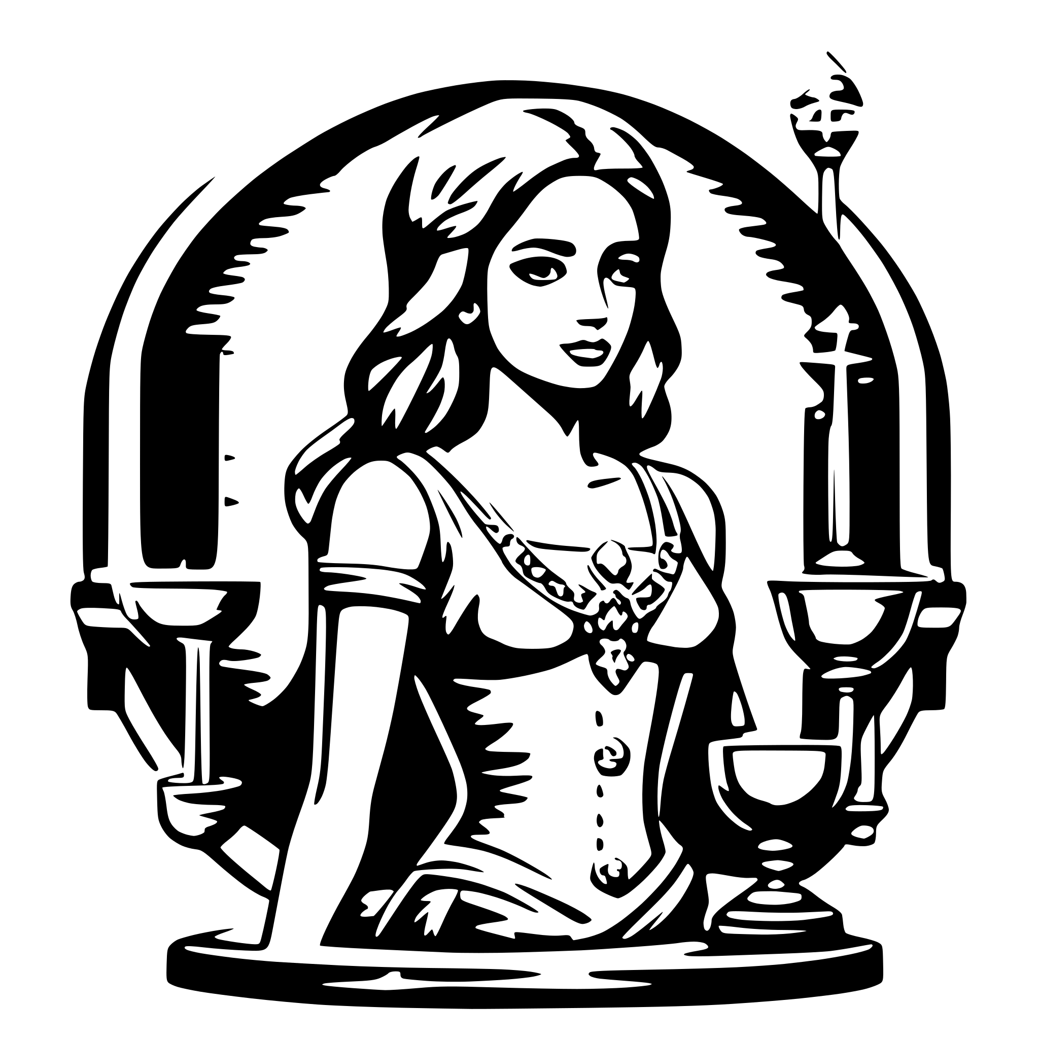 AI-generated SVG of 'Gold Themis goddess'