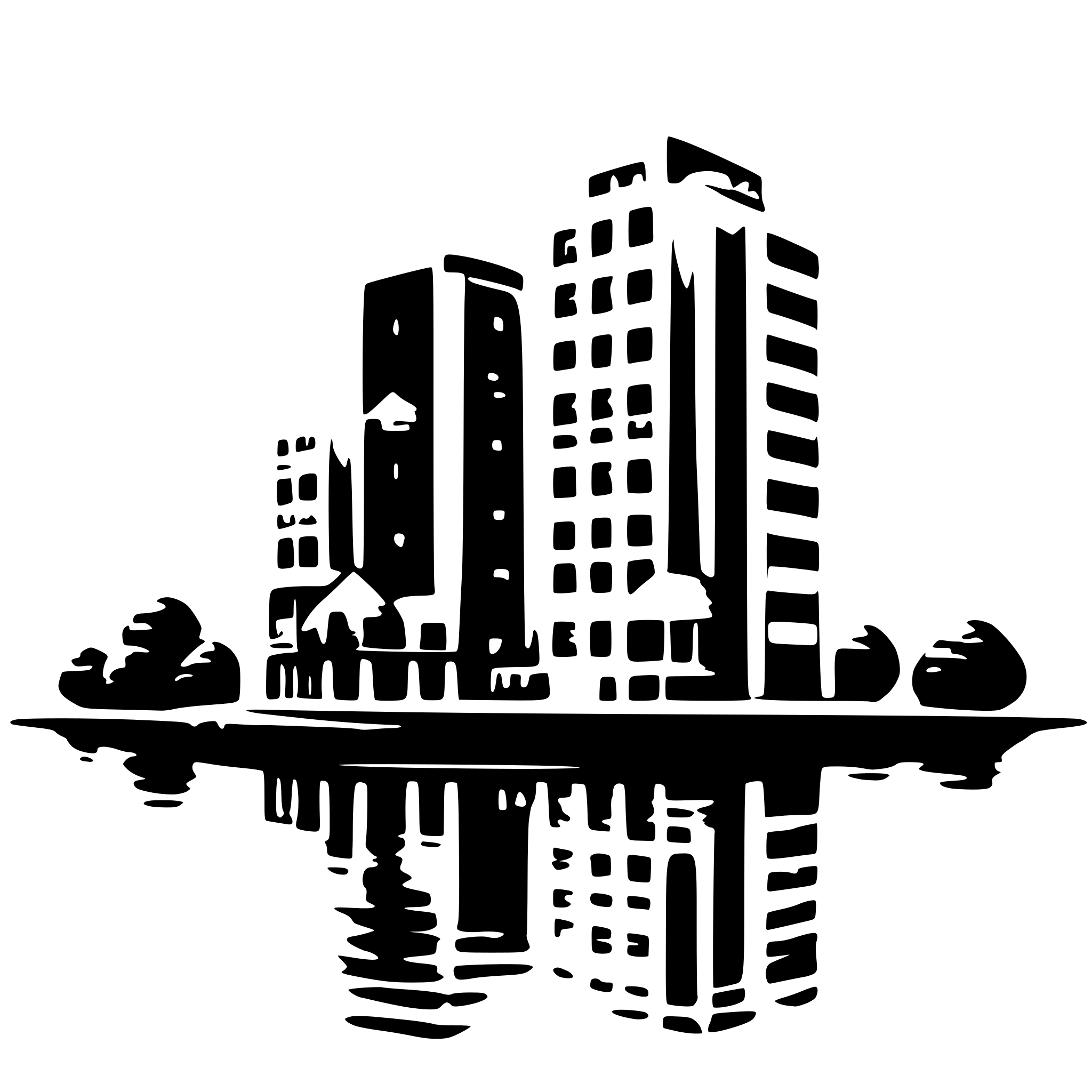 AI-generated SVG of '100-meter building on water'