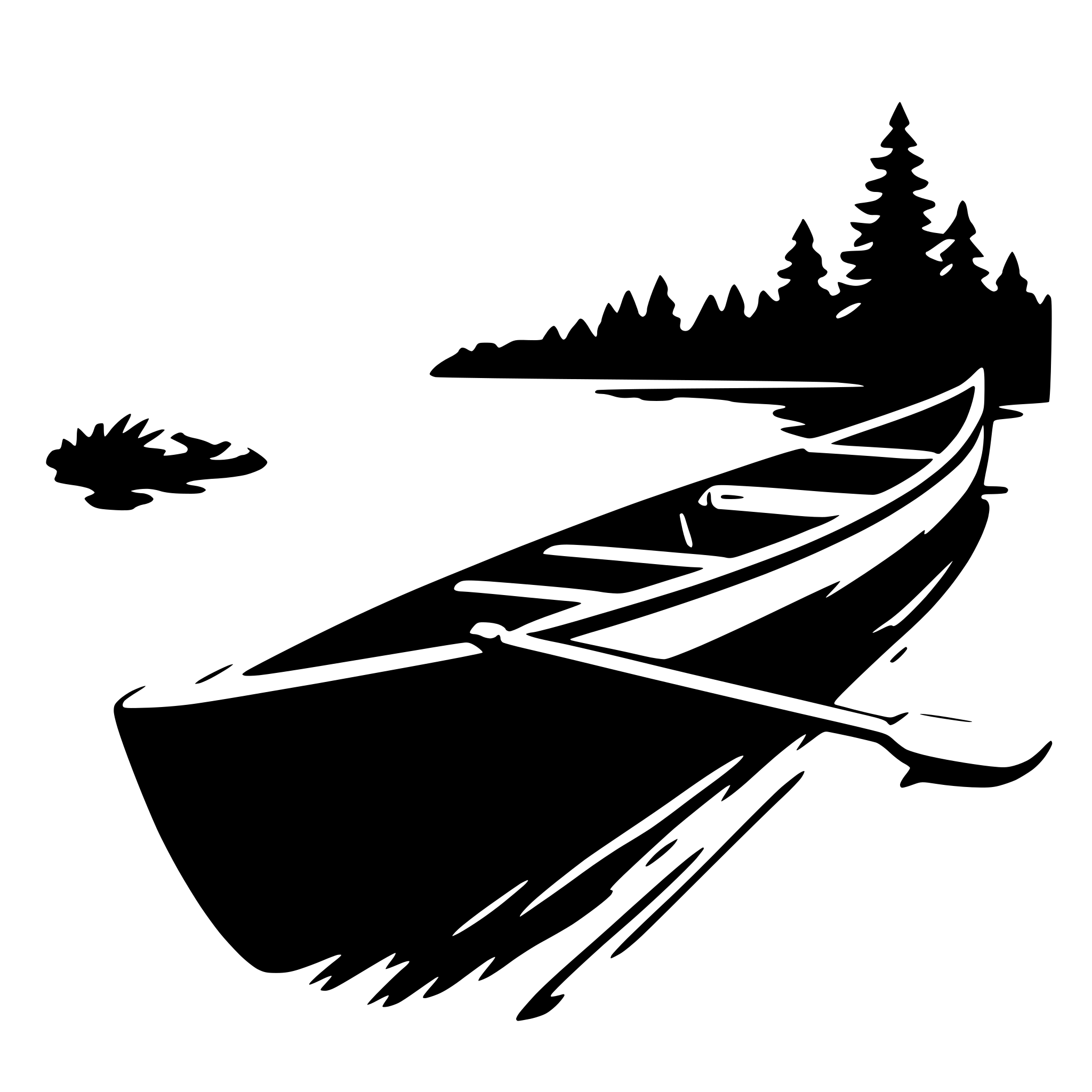 AI-generated SVG of a canoe