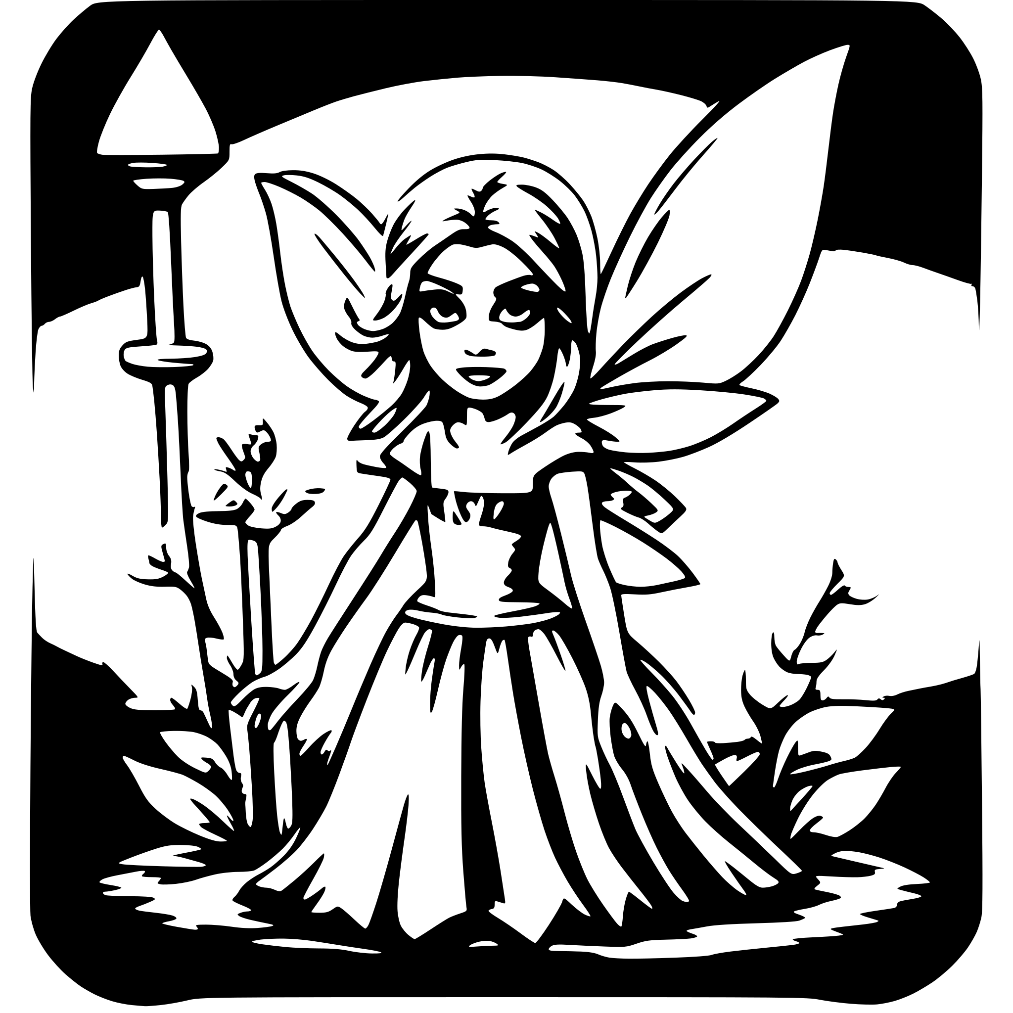 AI-generated SVG of a evil fairy