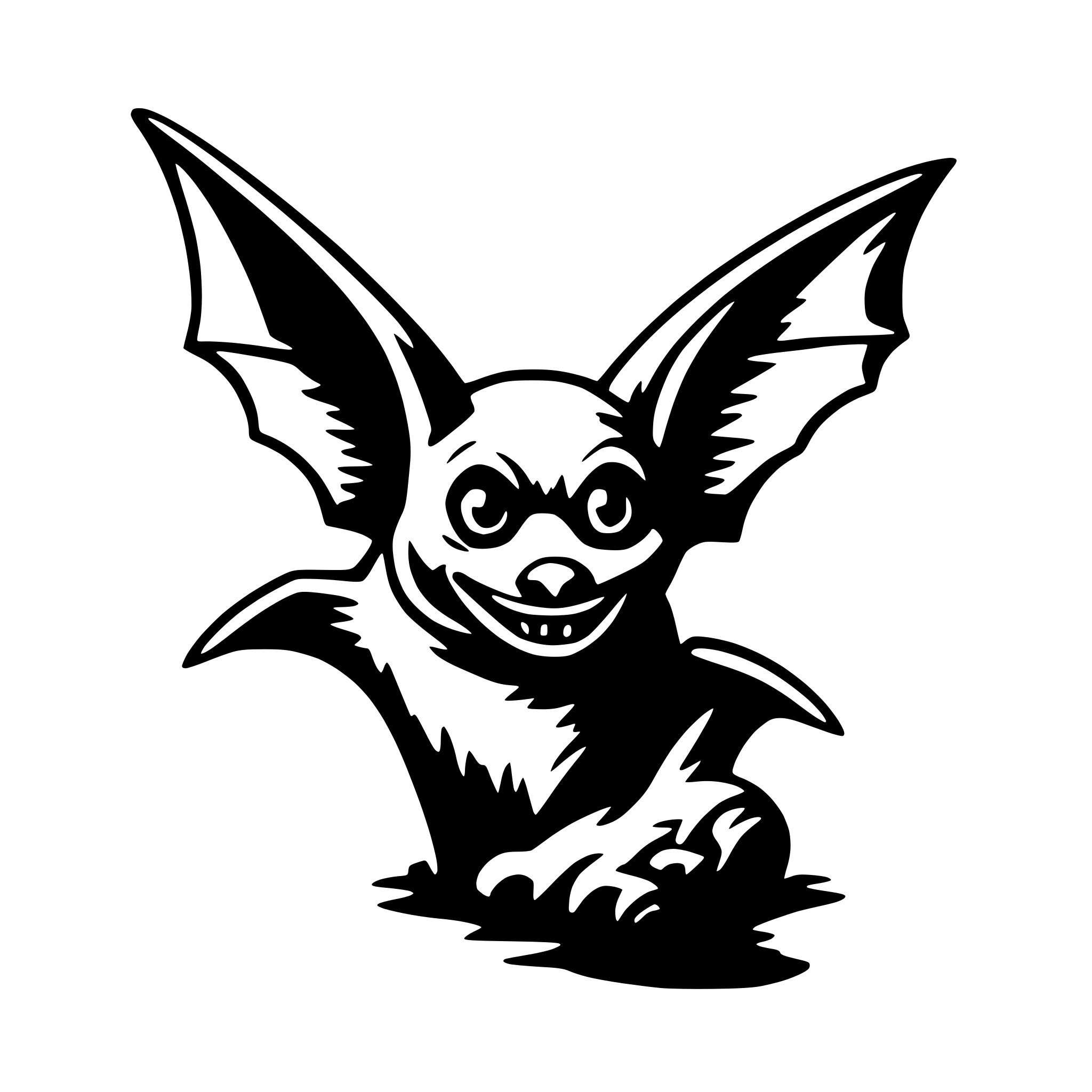 AI-generated SVG of 'bat'