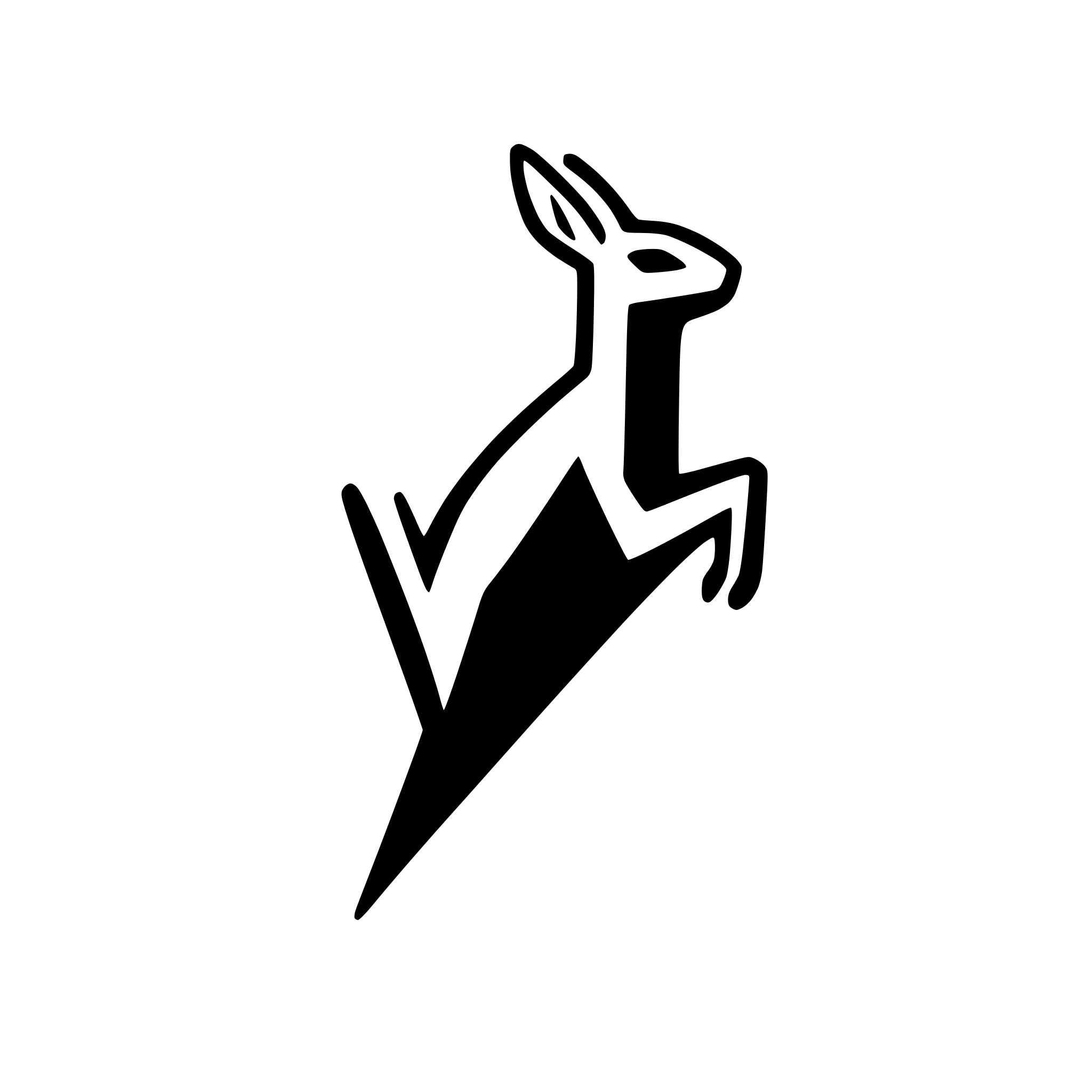 AI-generated SVG of a kangaroo hopping
