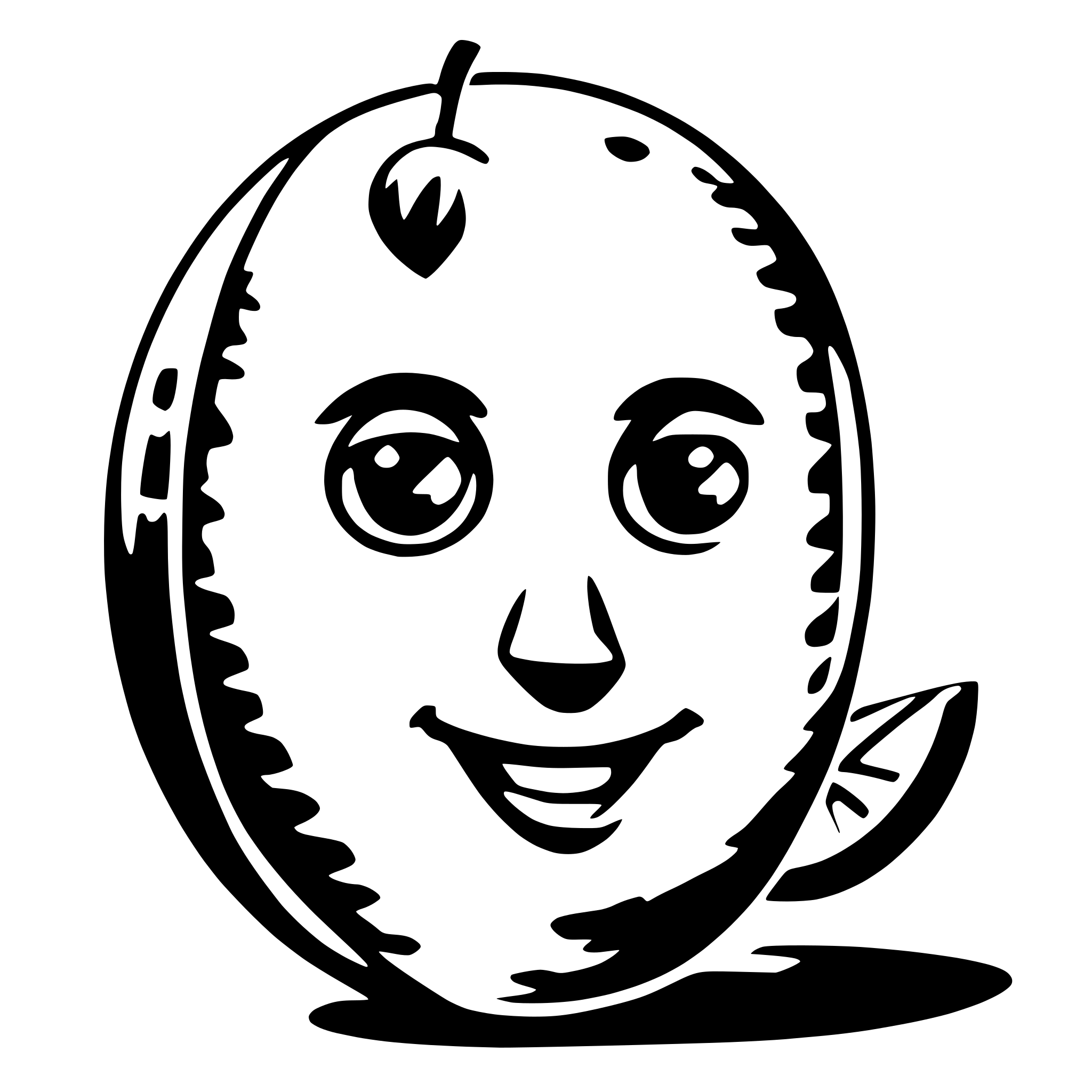 AI-generated SVG of a lemon with face