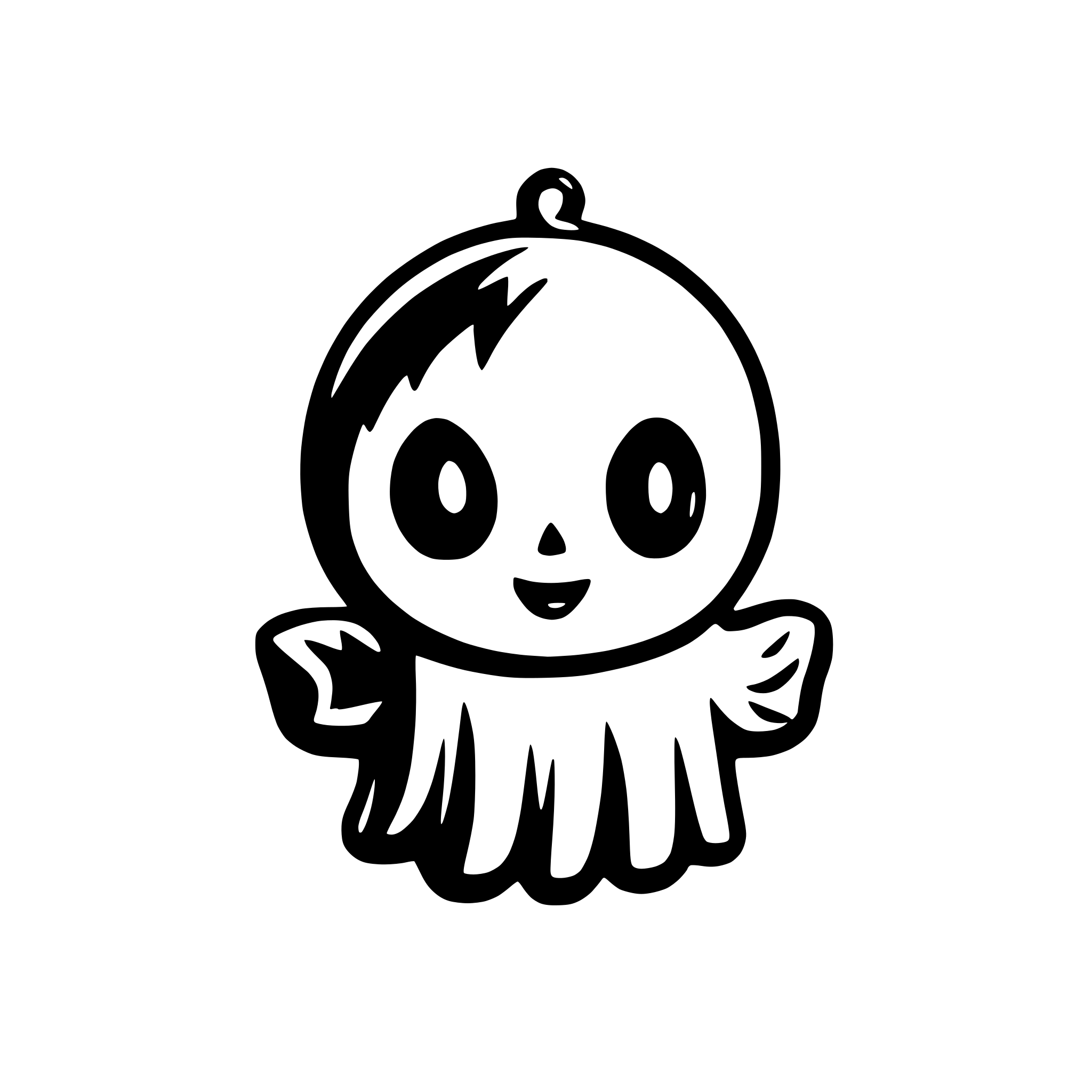 AI-generated SVG of 'cute spooky ghost'