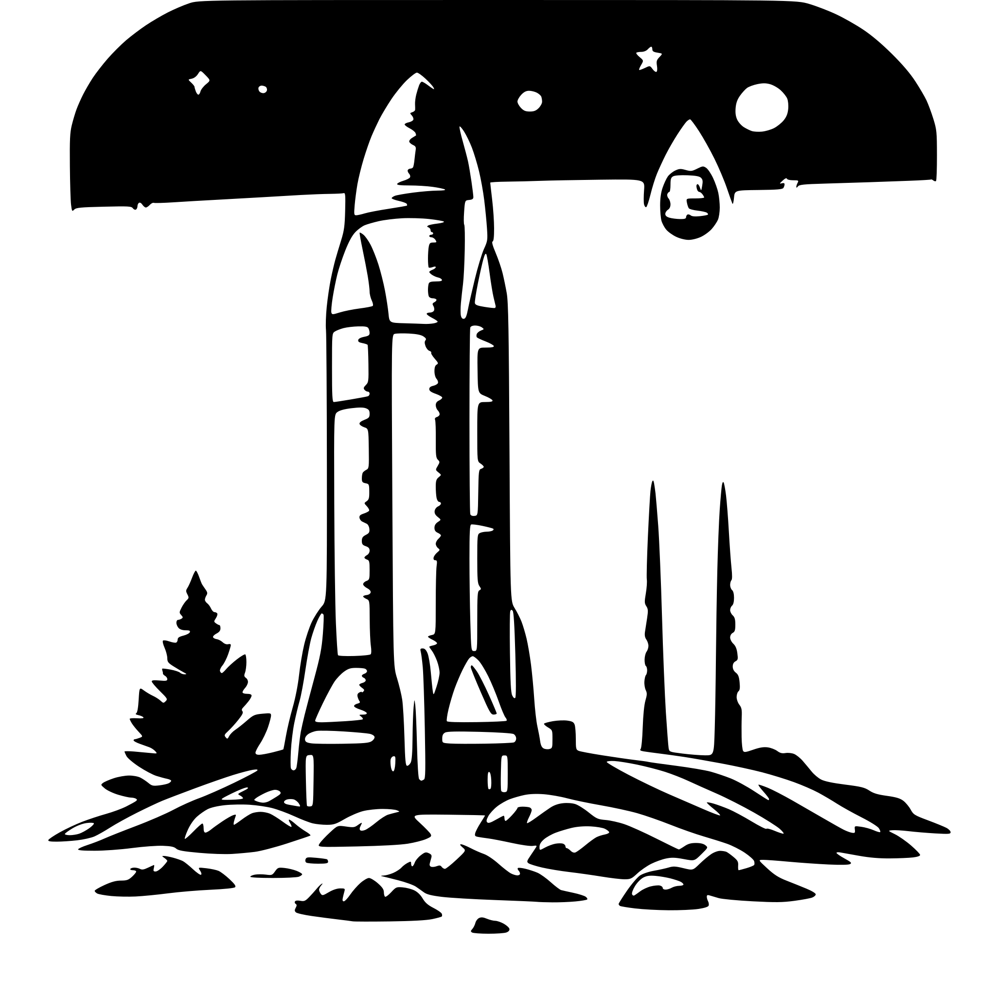 AI-generated SVG of 'mars with a rocket'