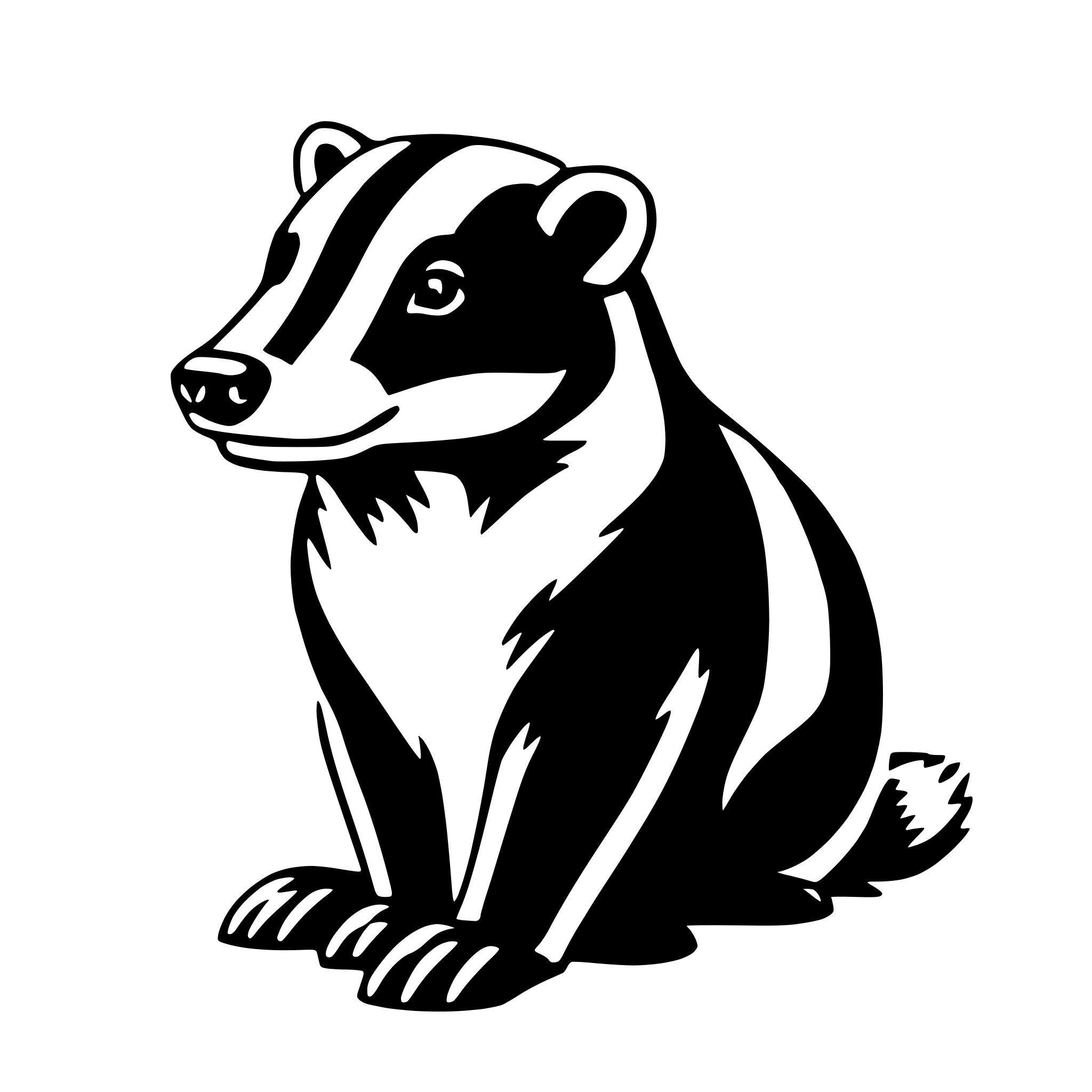 AI-generated SVG of a badger