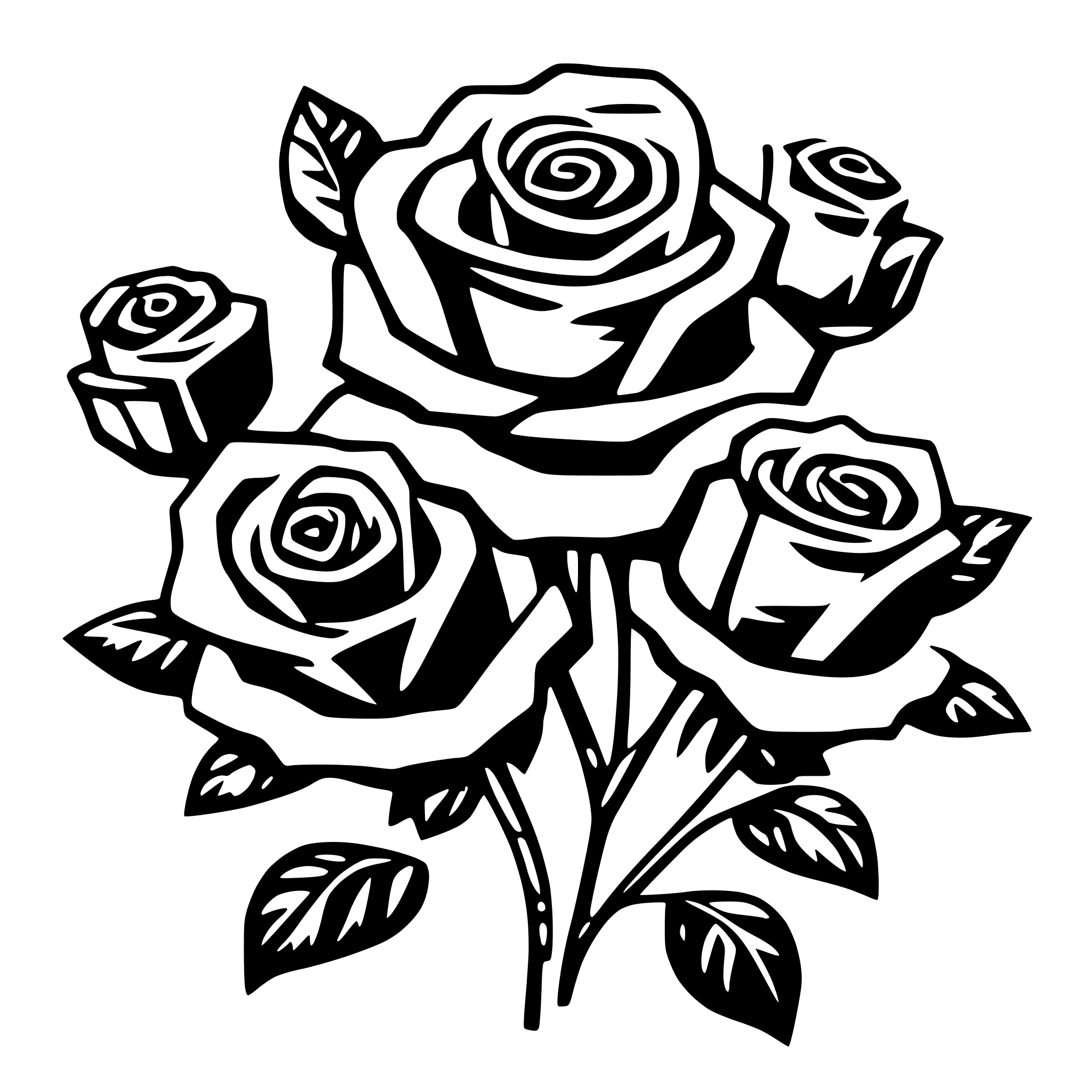 AI-generated SVG of '12 Roses'