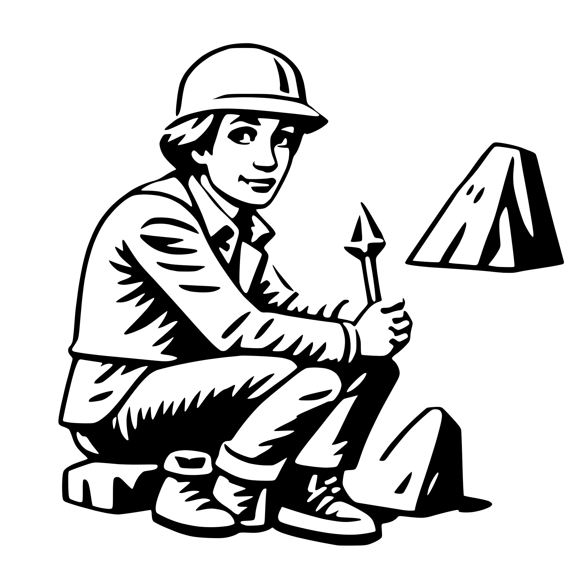 AI-generated SVG of a geologist