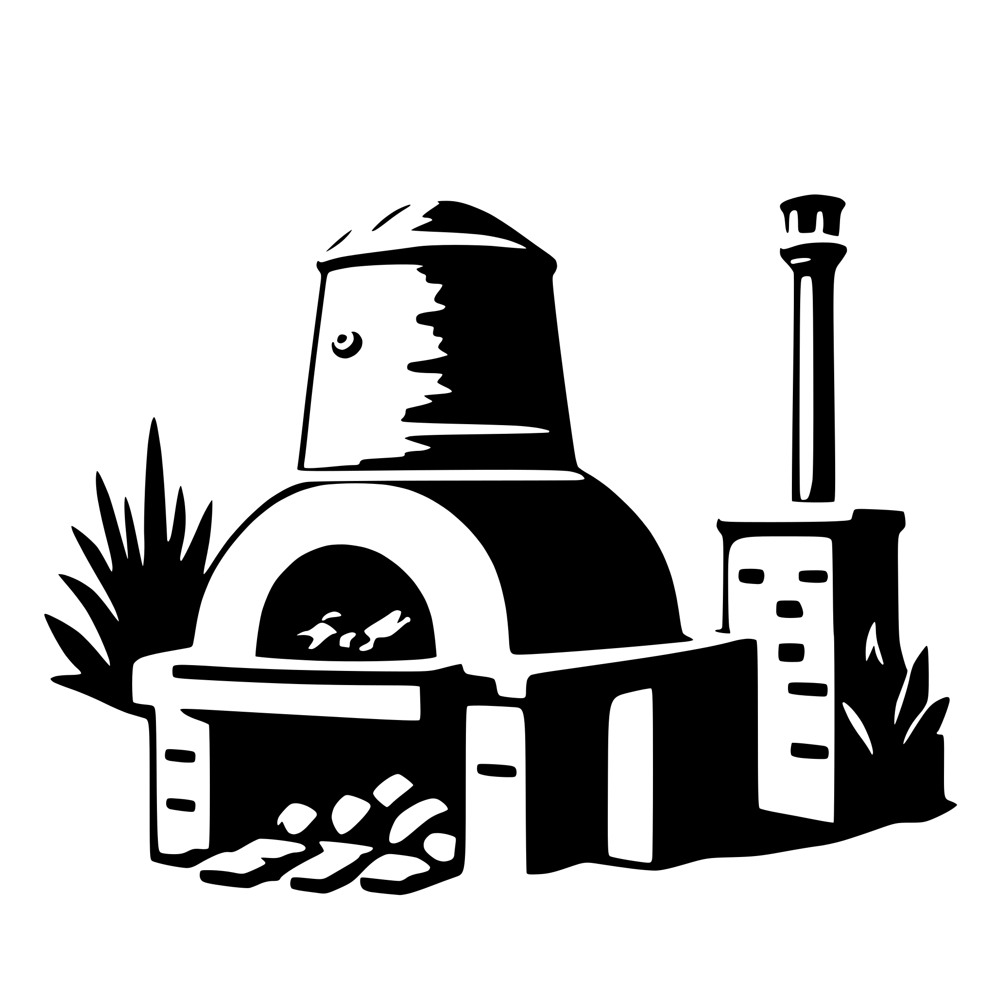AI-generated SVG of a clay oven