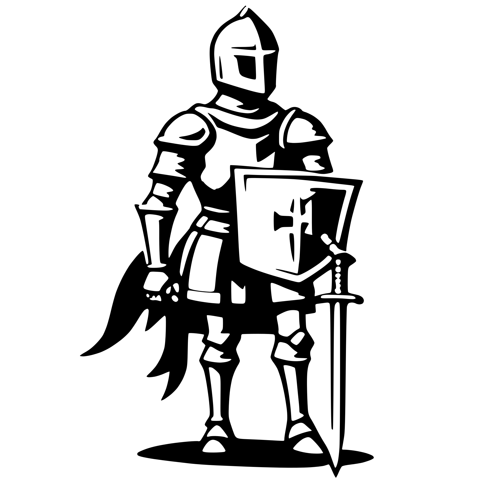 AI-generated SVG of a knight