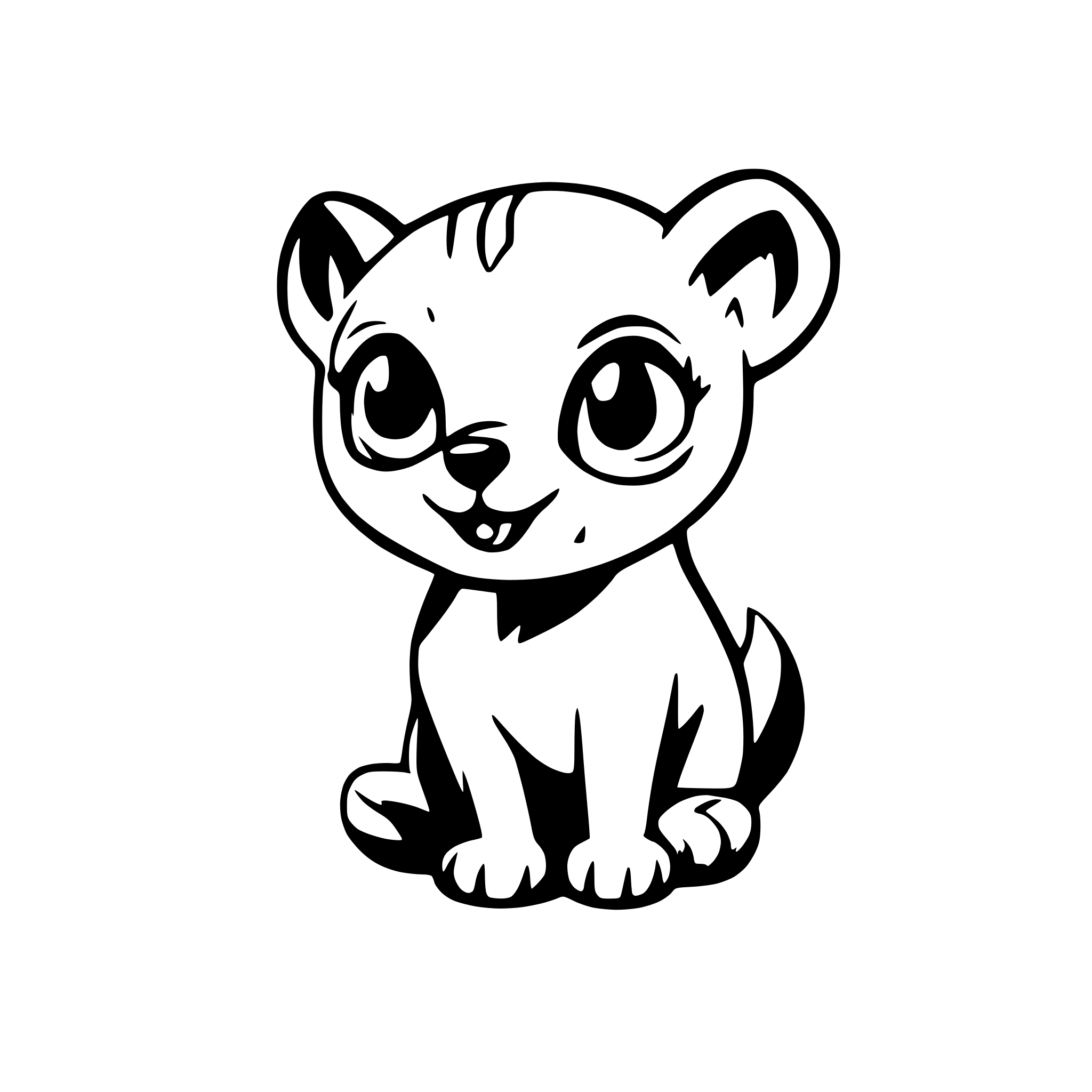 AI-generated SVG of a draw a dog with big sweetie eyes