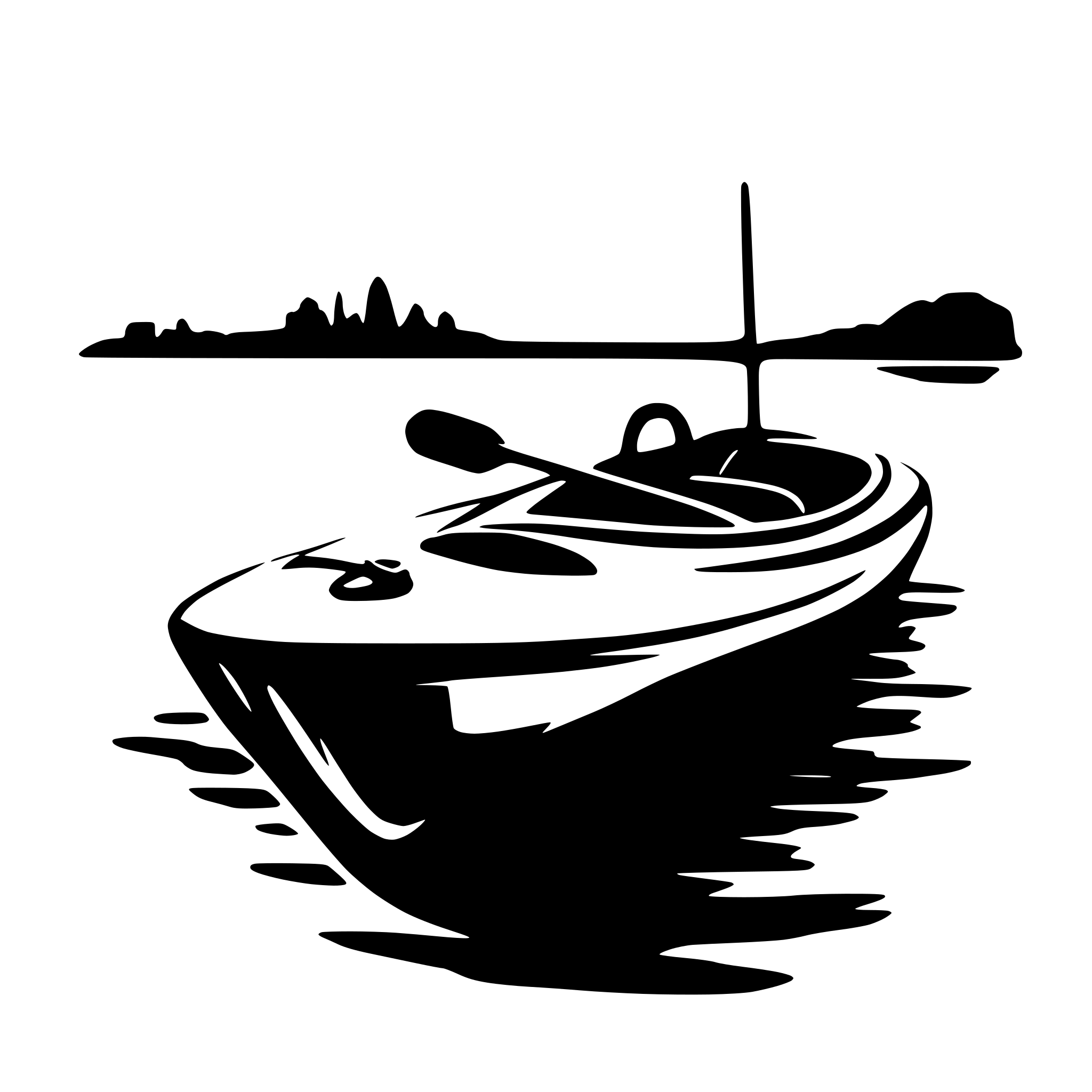 AI-generated SVG of a kayak boat