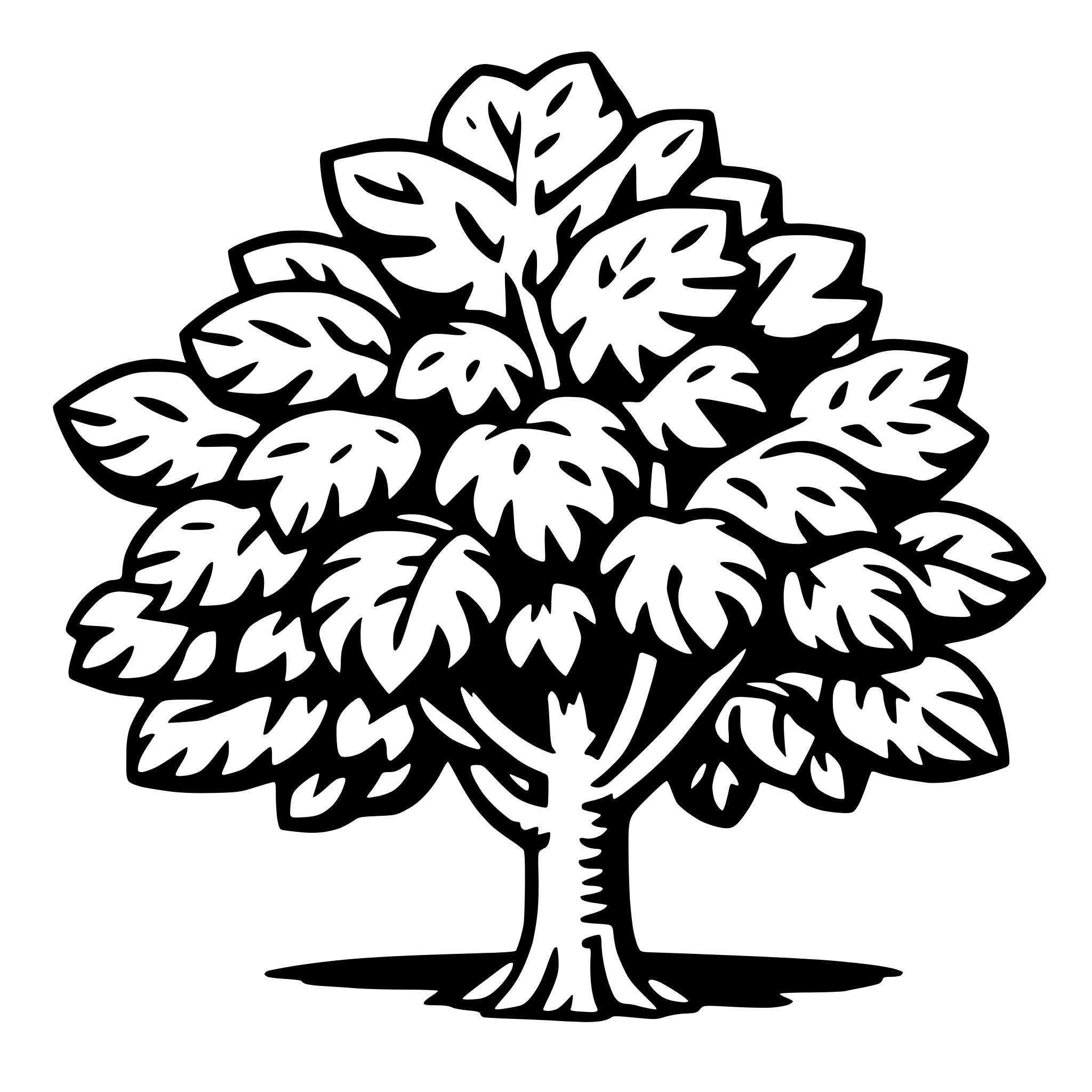 AI-generated SVG of a mulberry tree