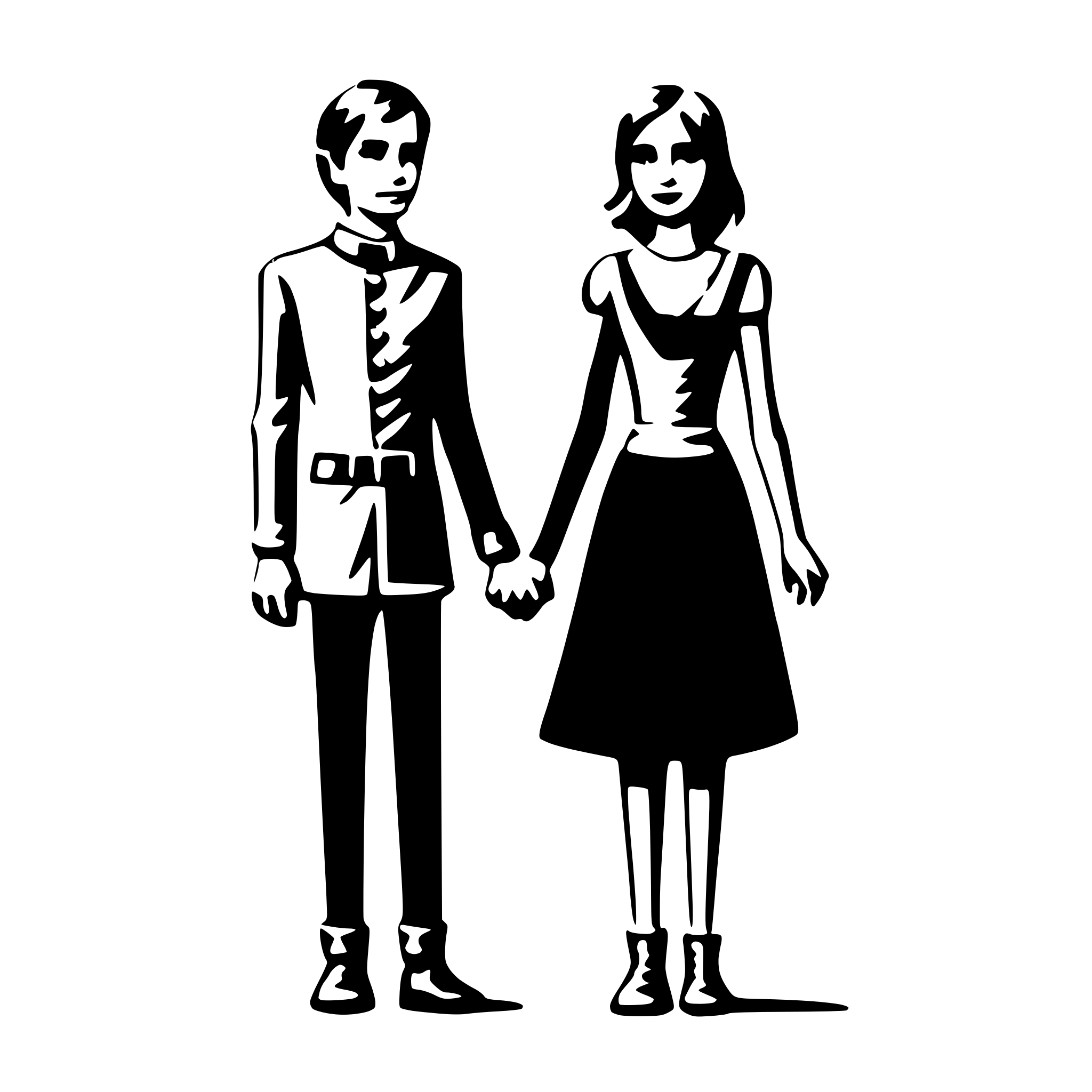 AI-generated SVG of a couple holding hands