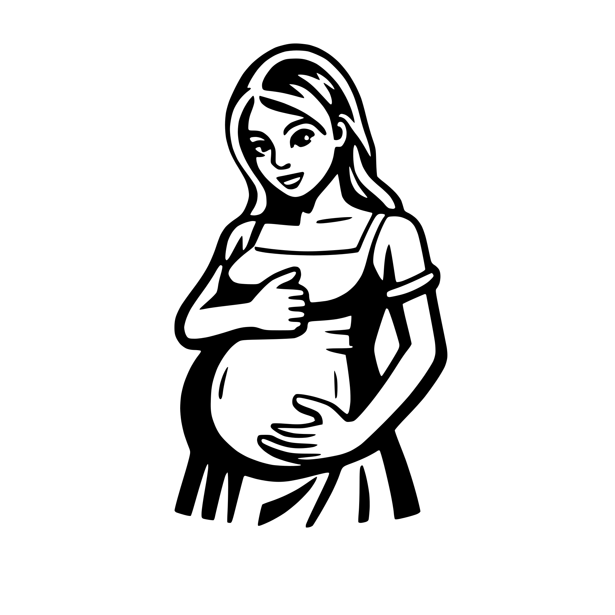 AI-generated SVG of 'pregnant woman support'