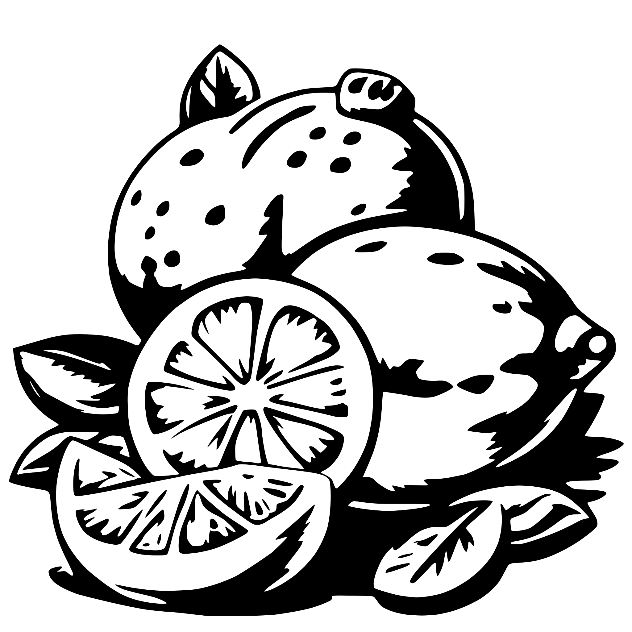 AI-generated SVG of 'Lemons and animals'