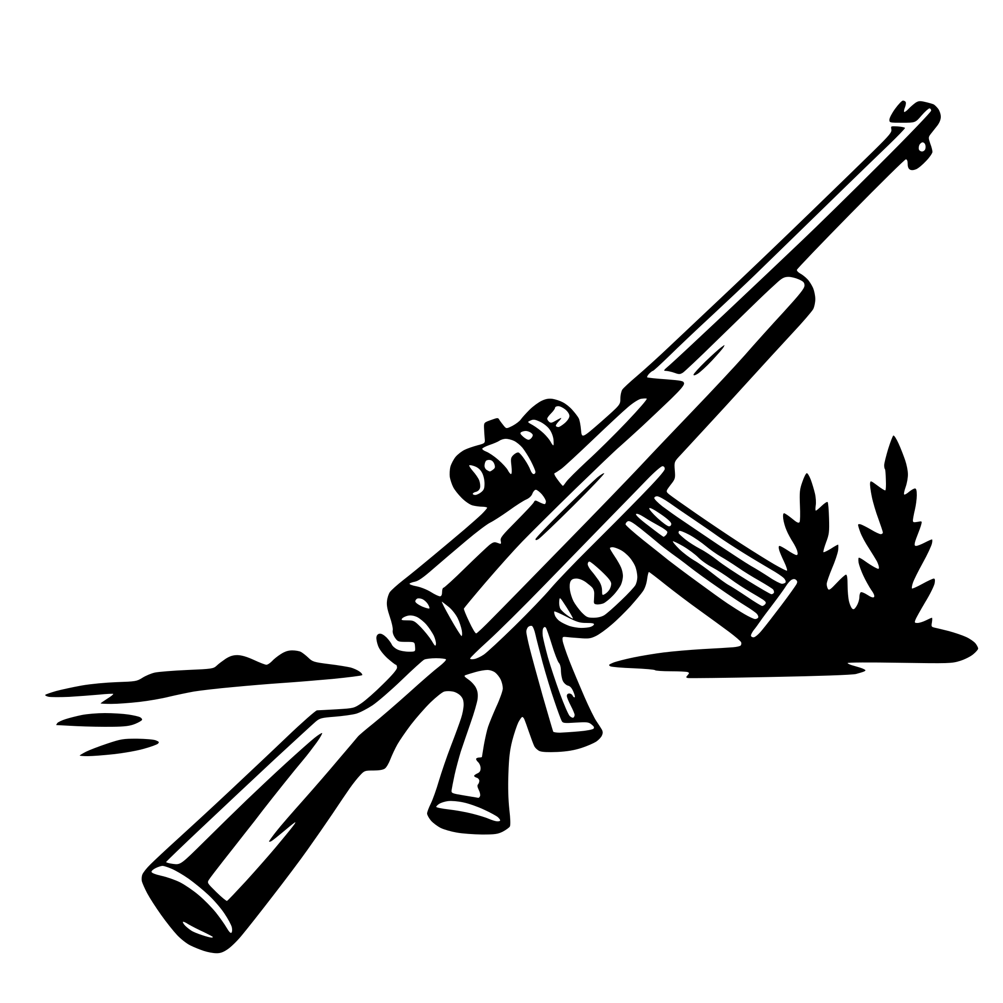 AI-generated SVG of a rifle gun