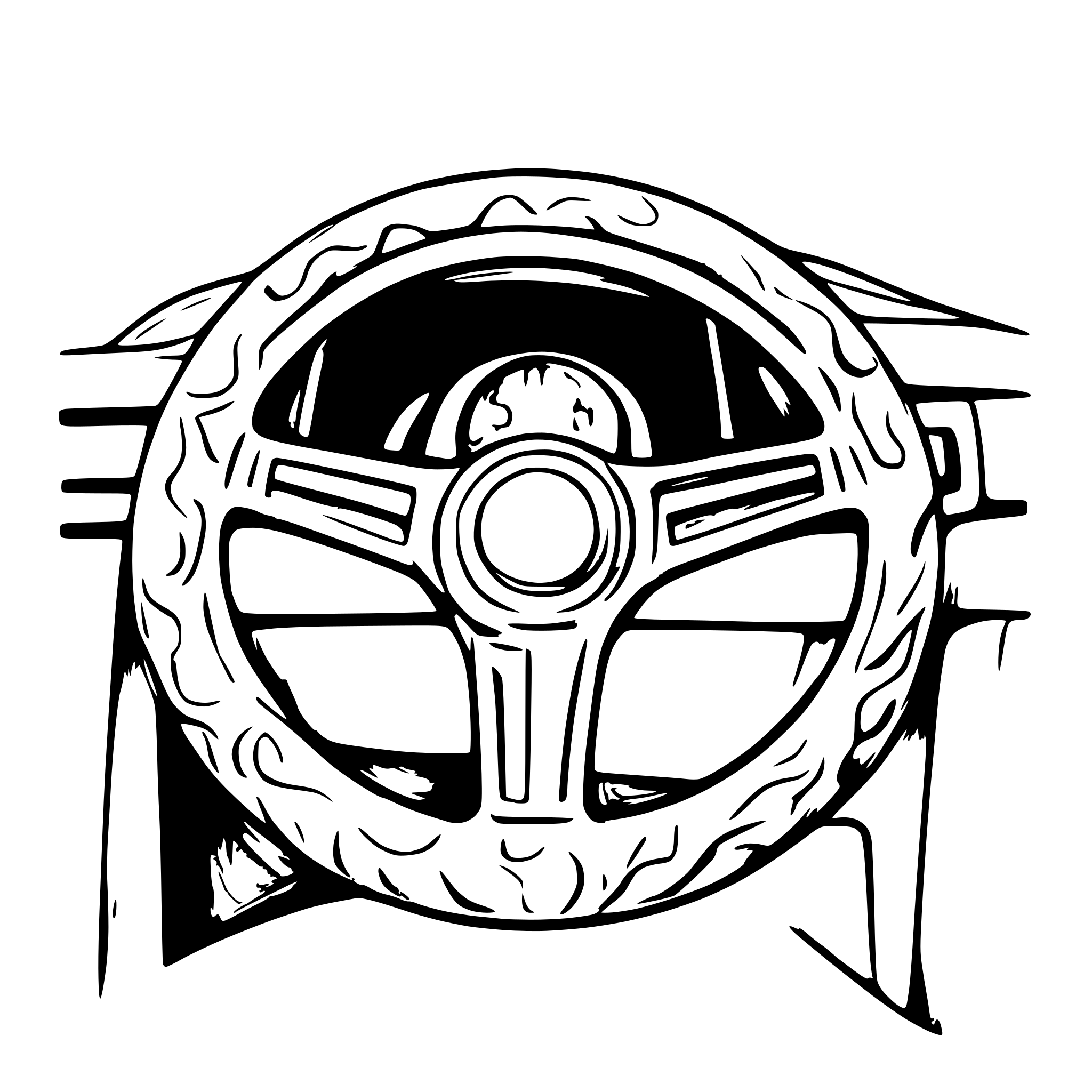 AI-generated SVG of a steering wheel