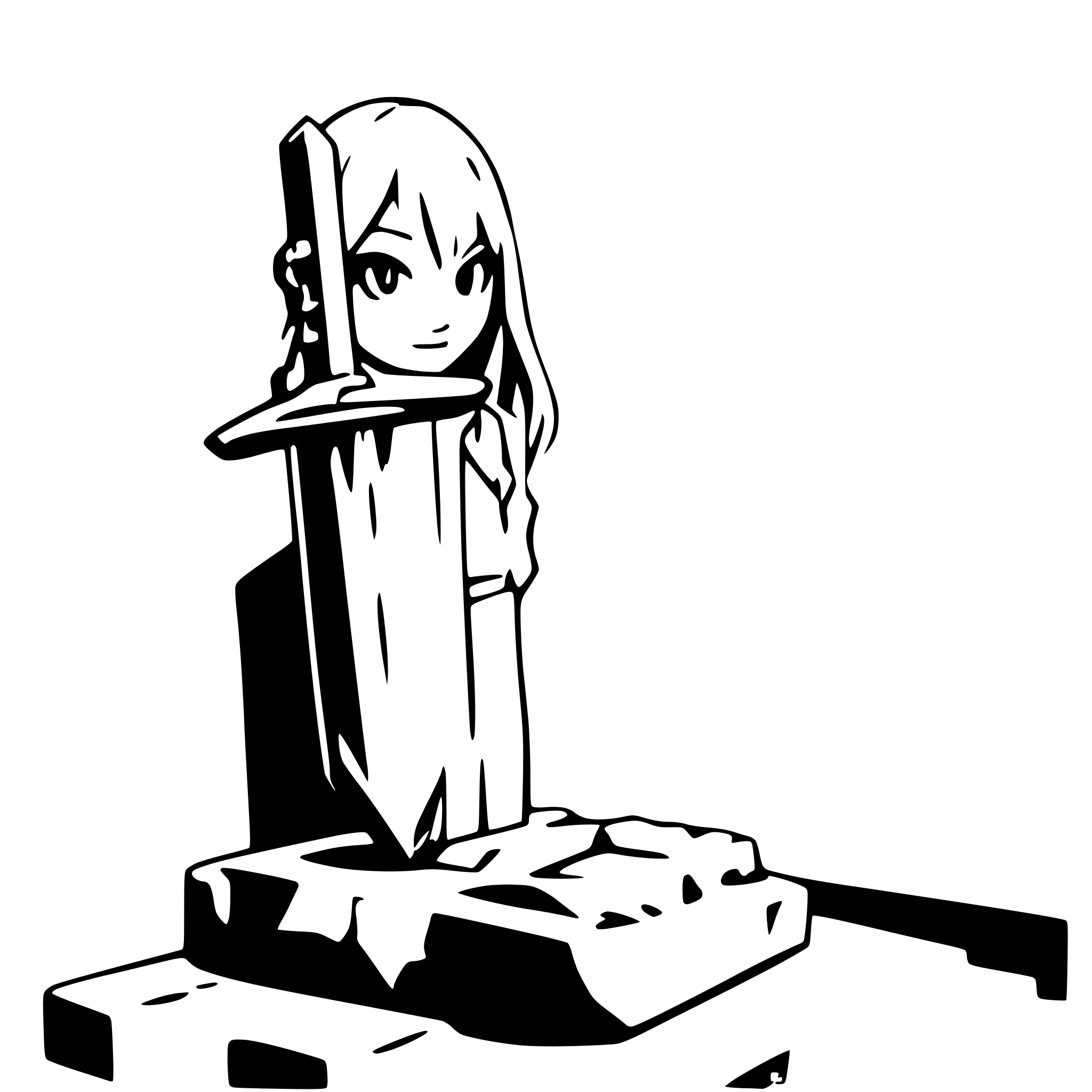 AI-generated SVG of a sword embedded in stone