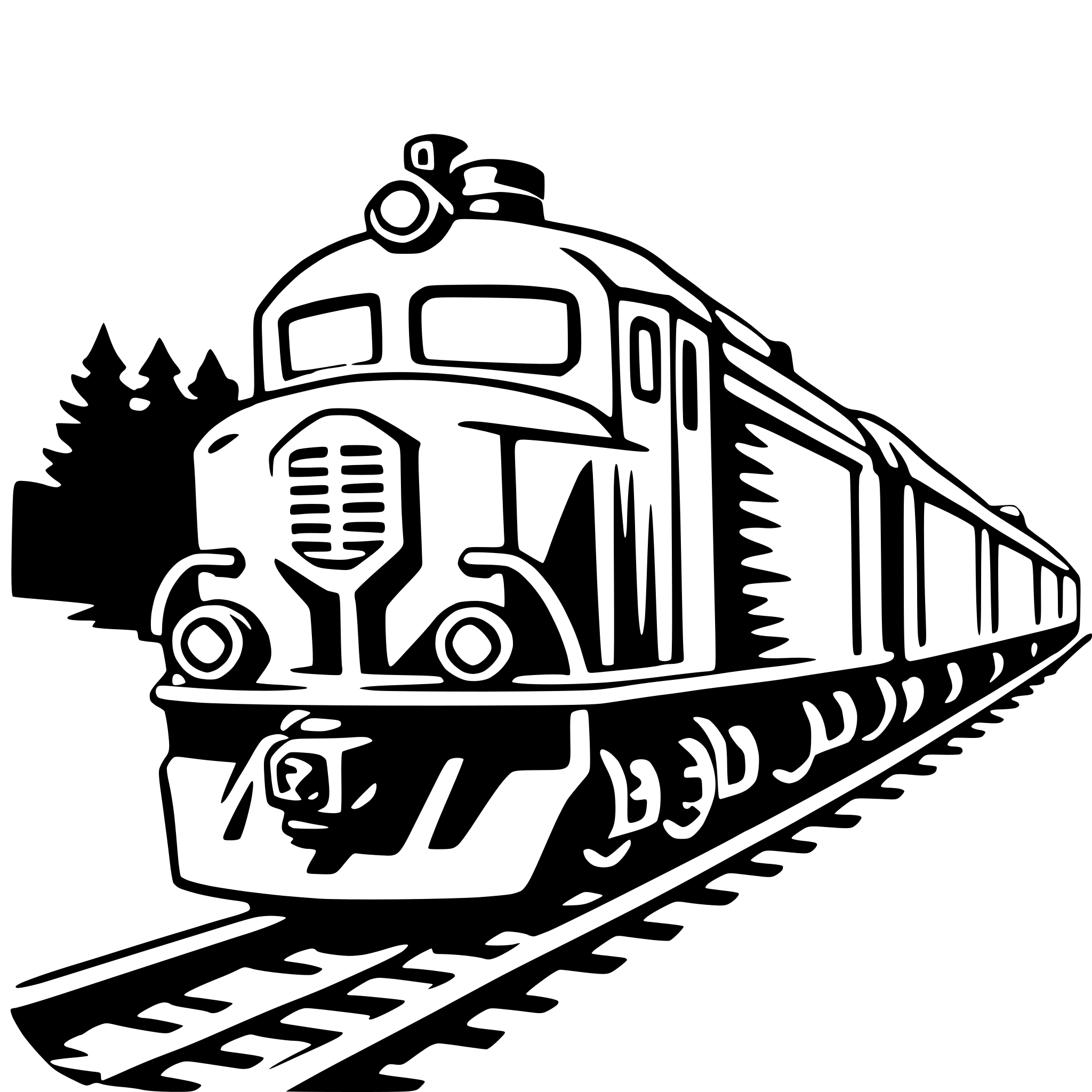 AI-generated SVG of 'freight train'