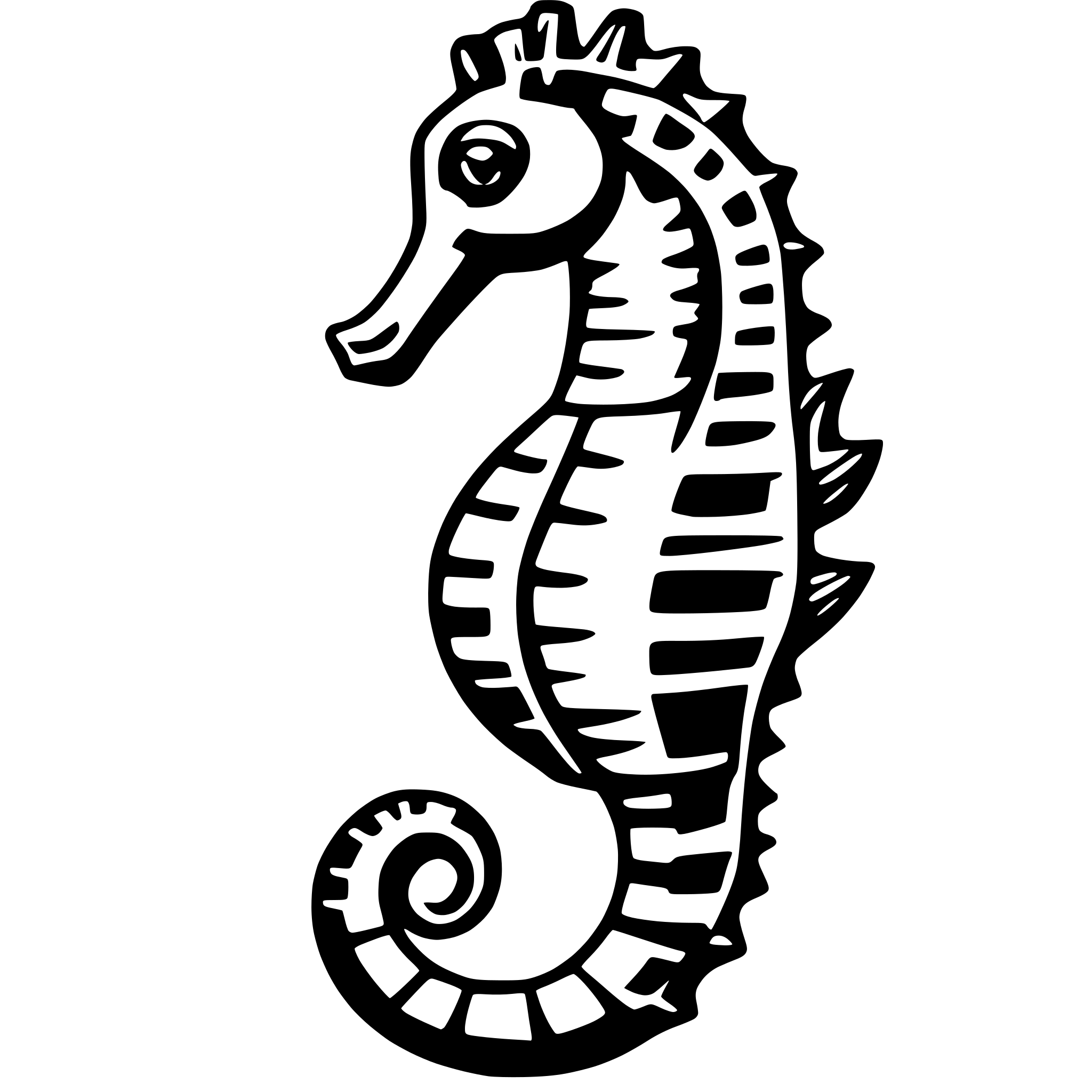AI-generated SVG of a seahorse