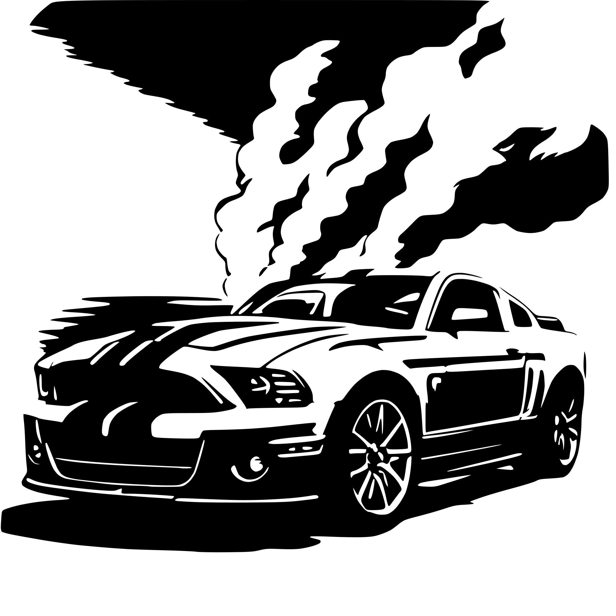 AI-generated SVG of '2012 ford mustag shelby 500 gt with fire shooting out of the exhaust pipes'