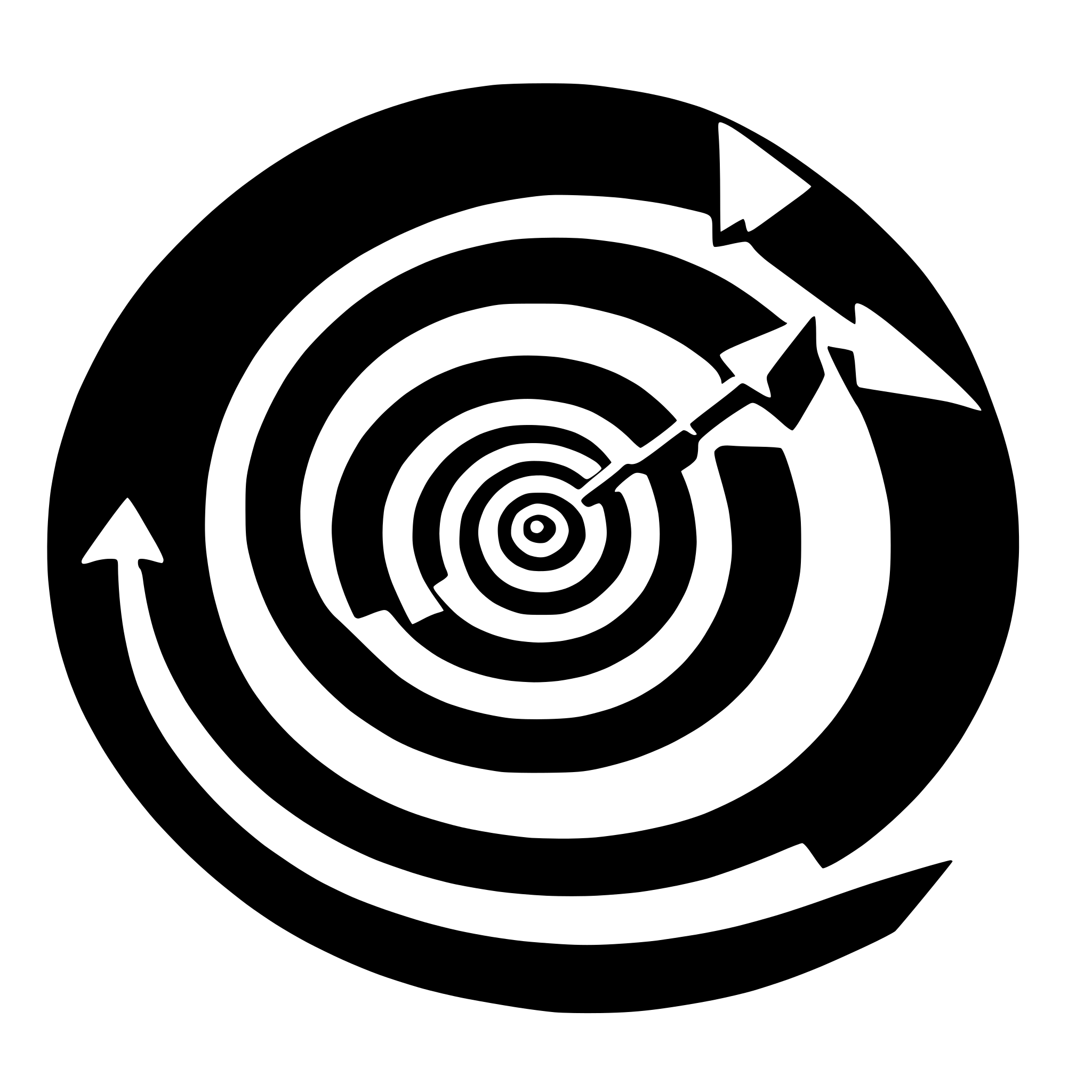 AI-generated SVG of a spiral arrow