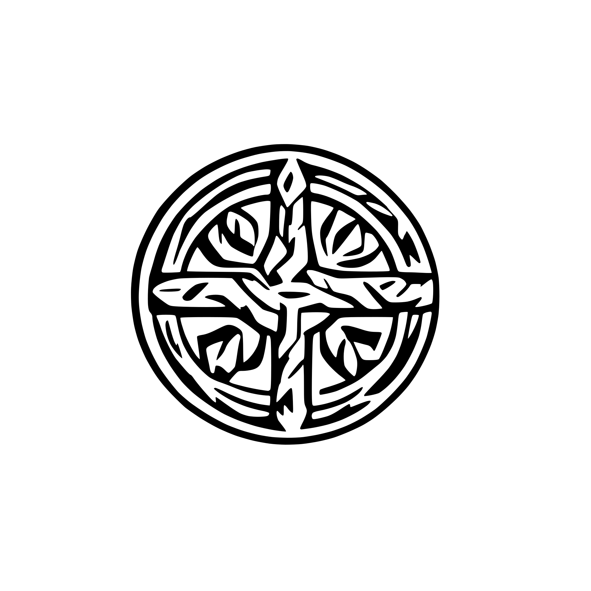AI-generated SVG of 'celtic pattern assassins logo'