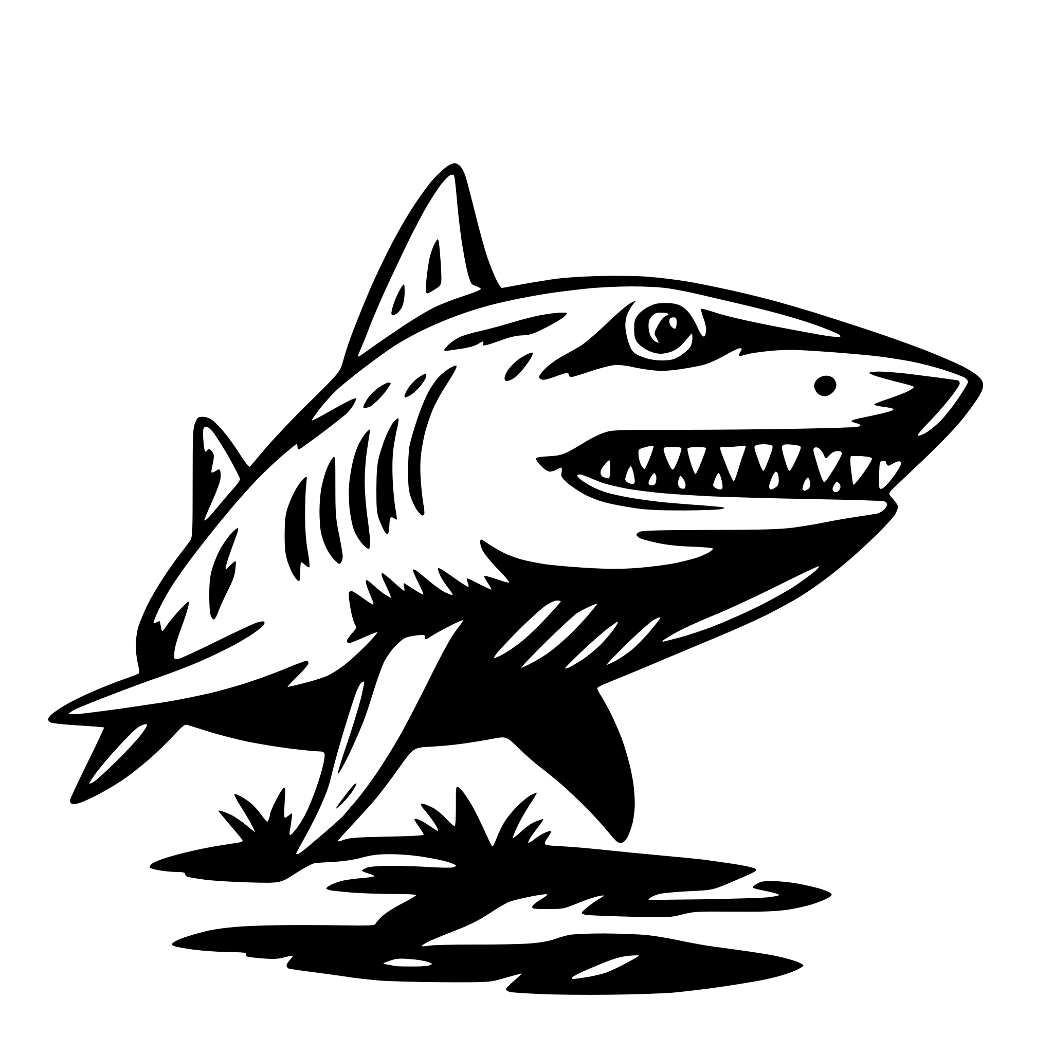 AI-generated SVG of a shark