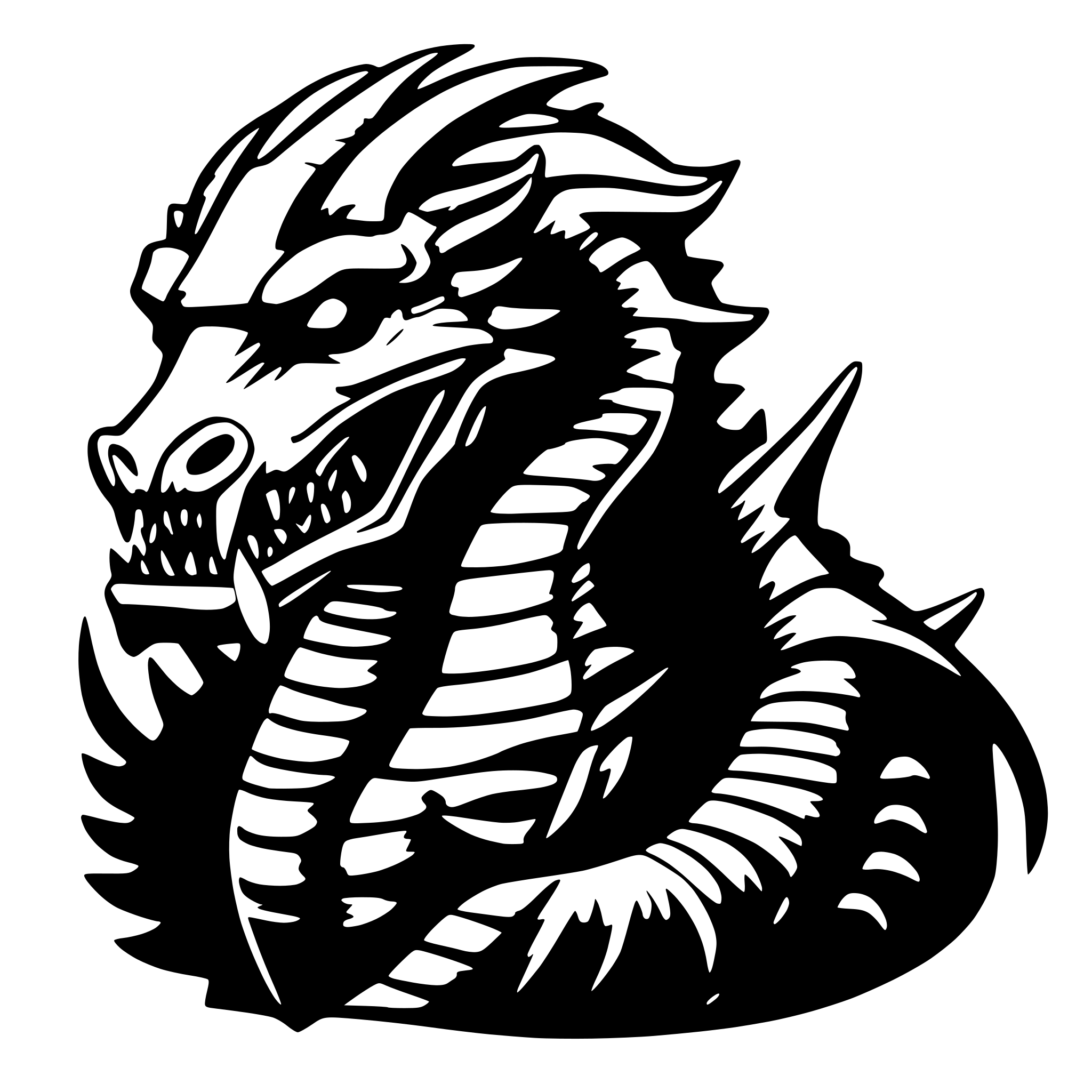 AI-generated SVG of a dnd draconid