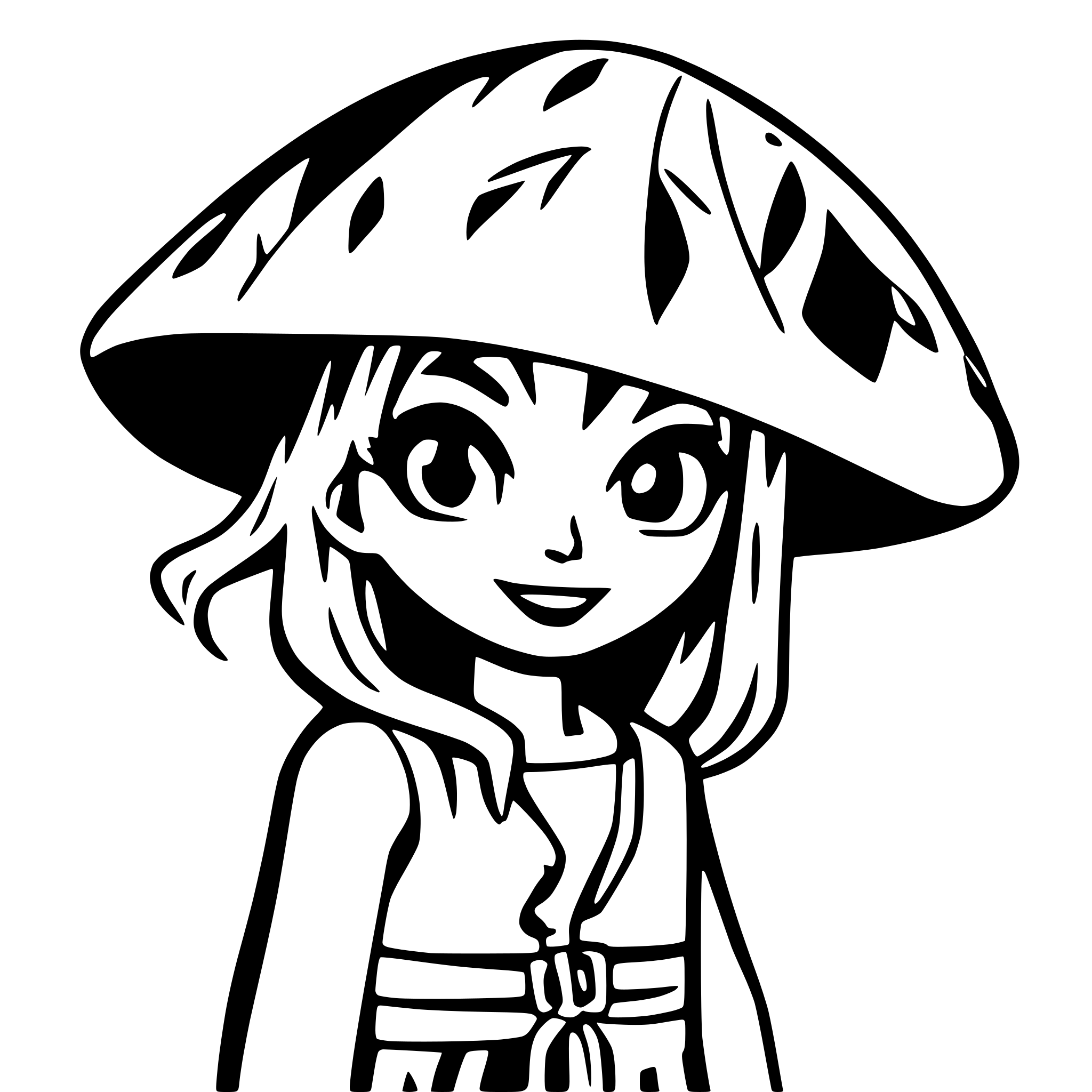 AI-generated SVG of a hawaian mushroom