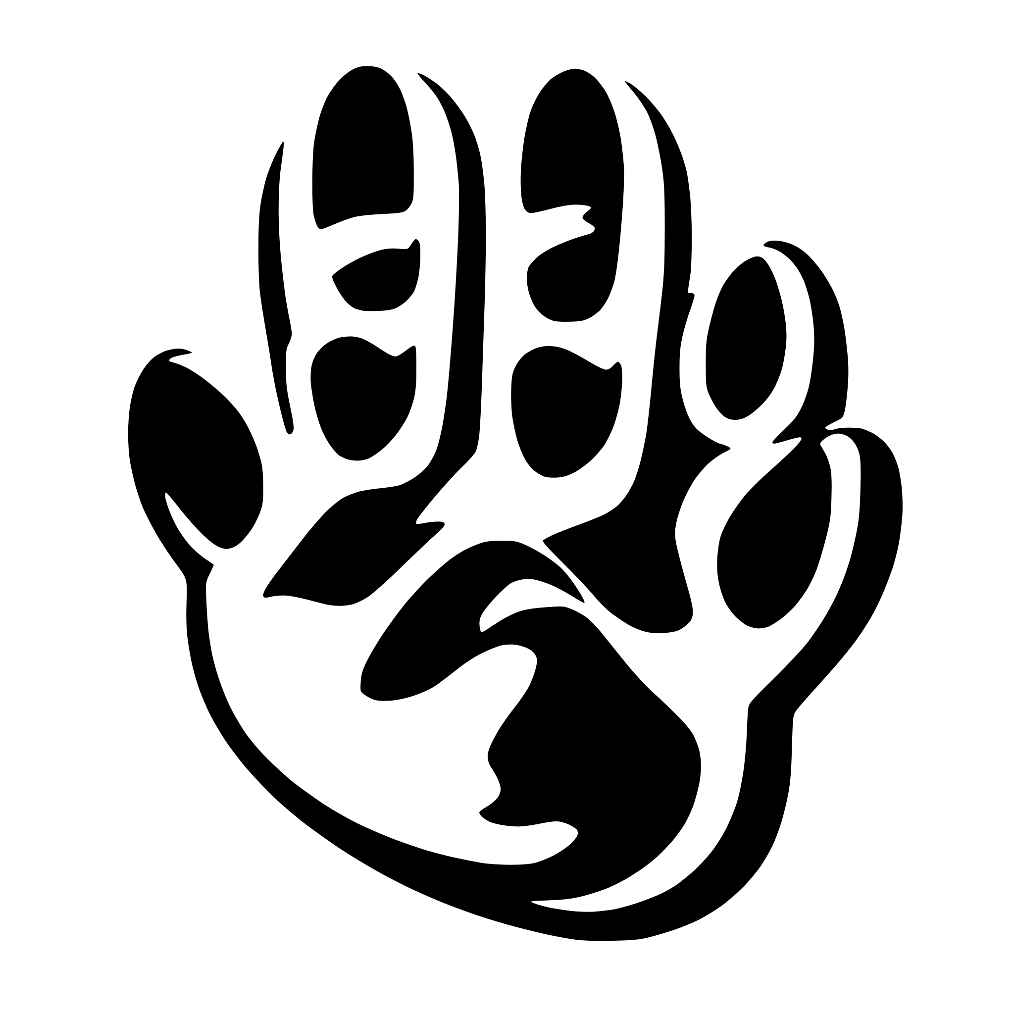 AI-generated SVG of 'simple paw print'