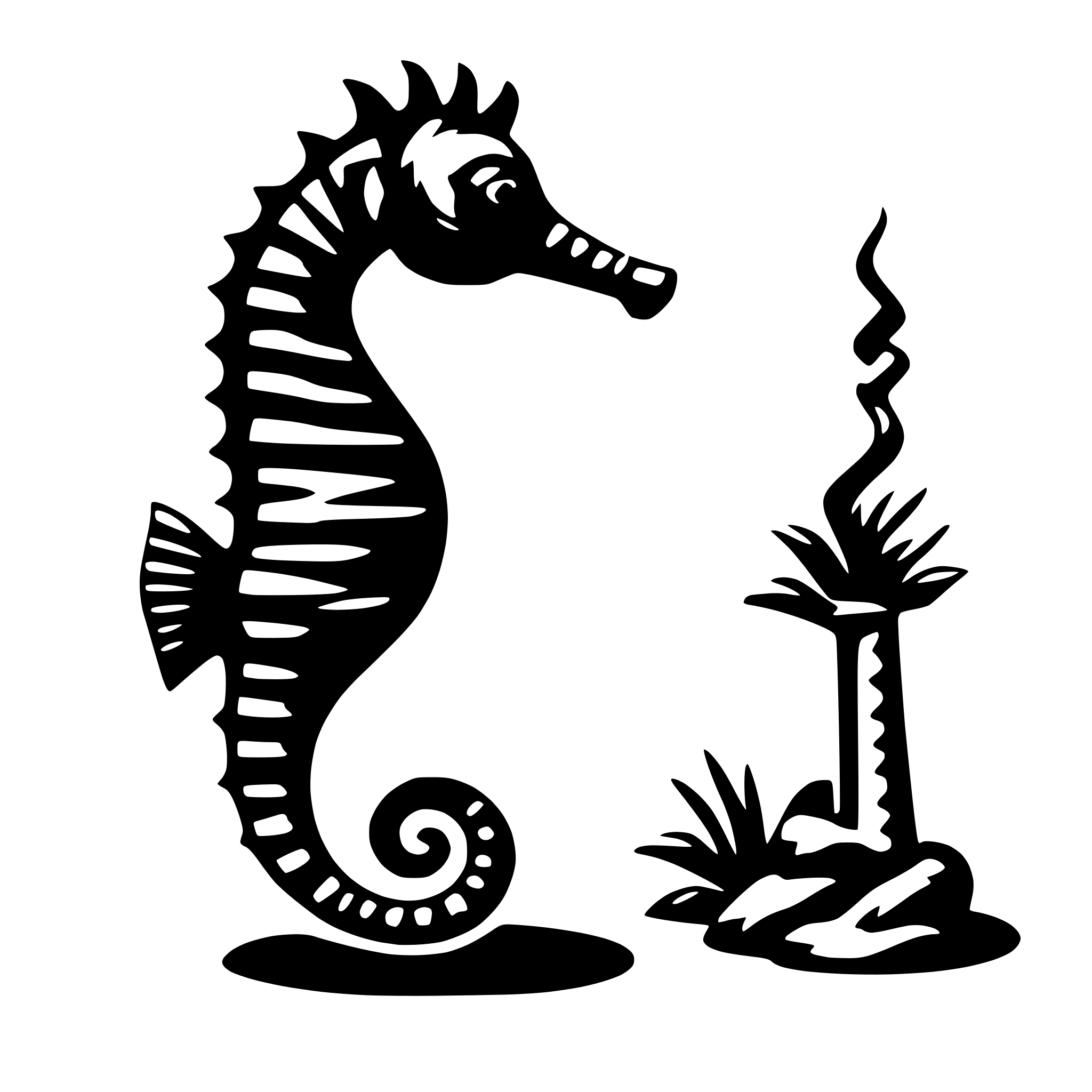 AI-generated SVG of a seahorse