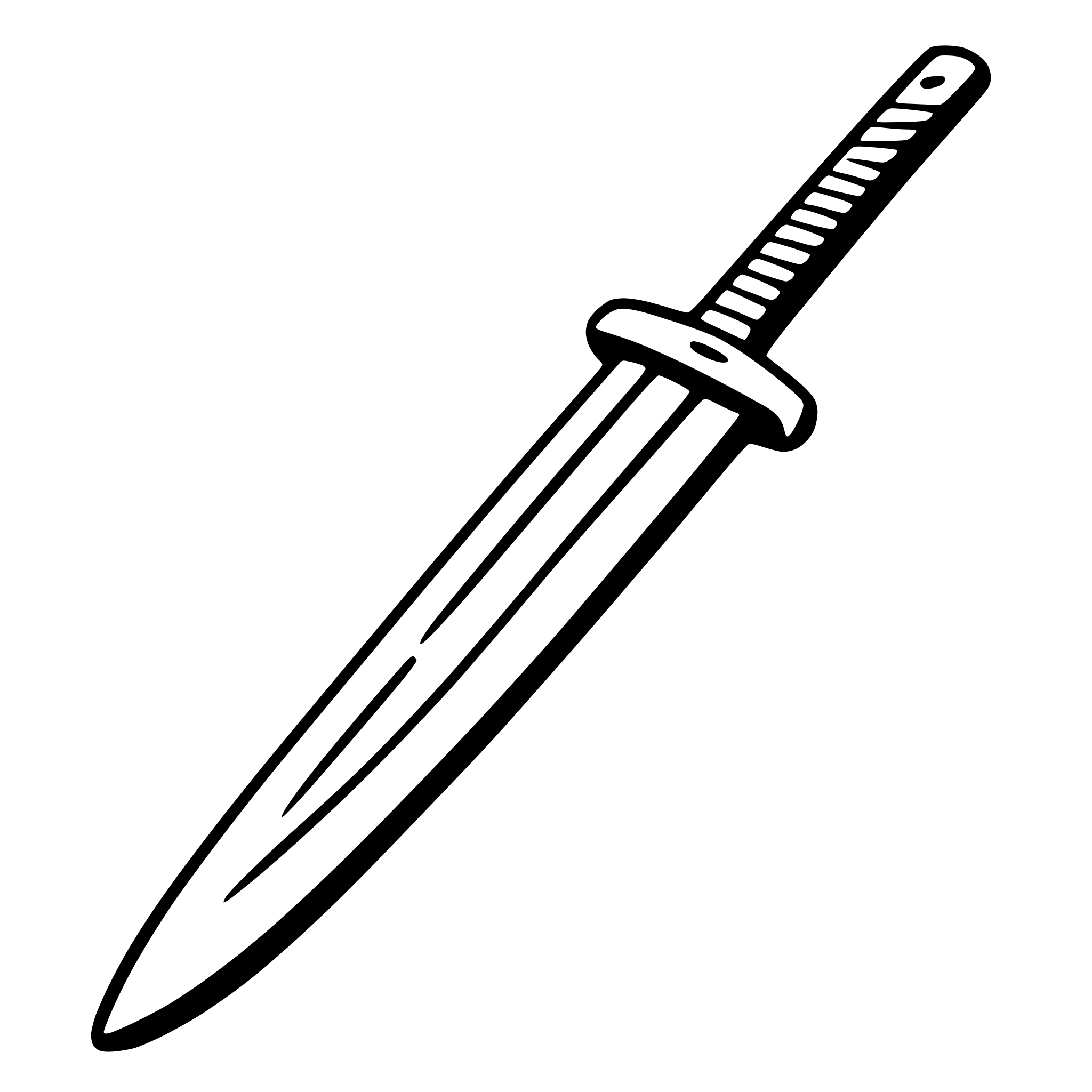 AI-generated SVG of a Simplify the lines a lot, split the blade in two pieces