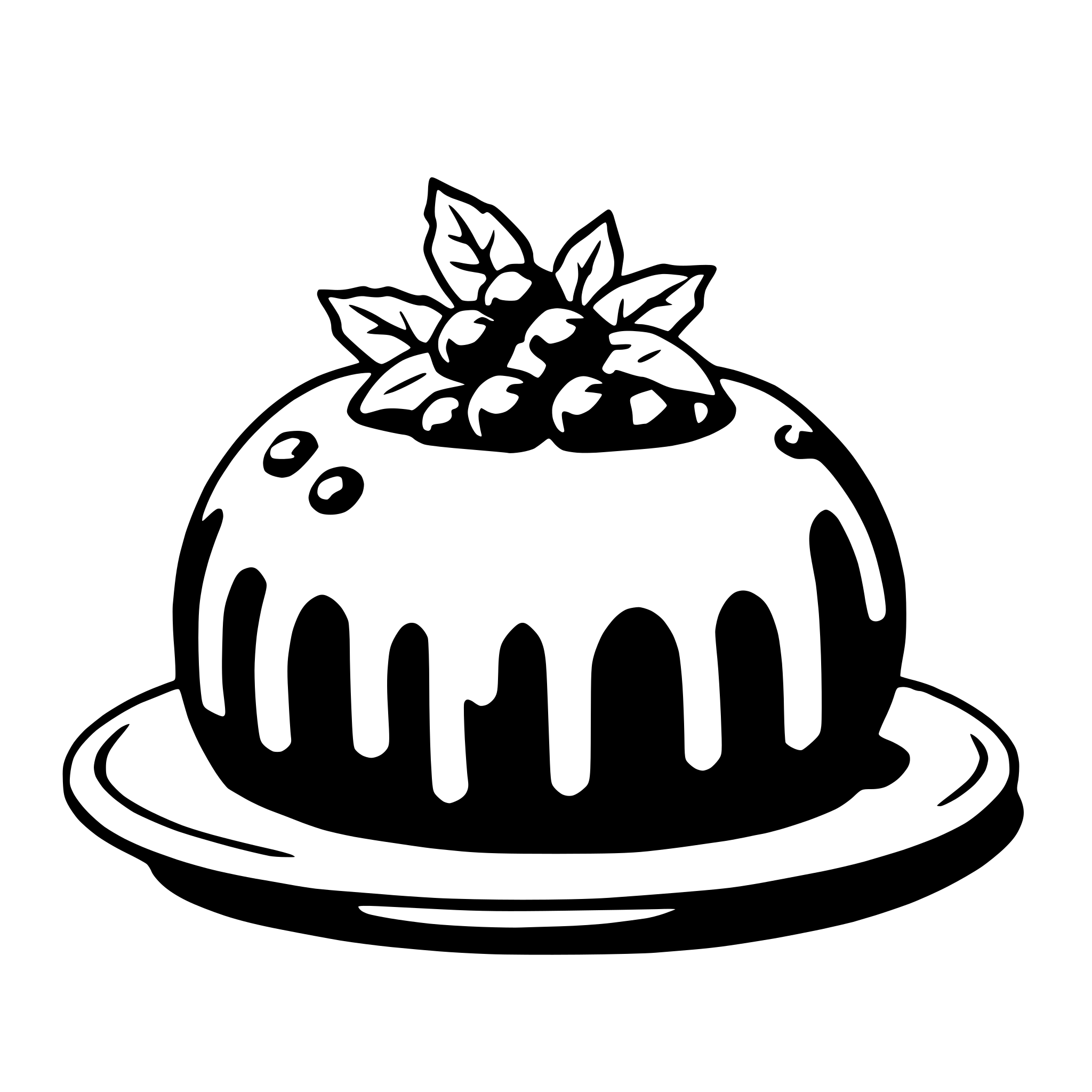 AI-generated SVG of a christmas pudding