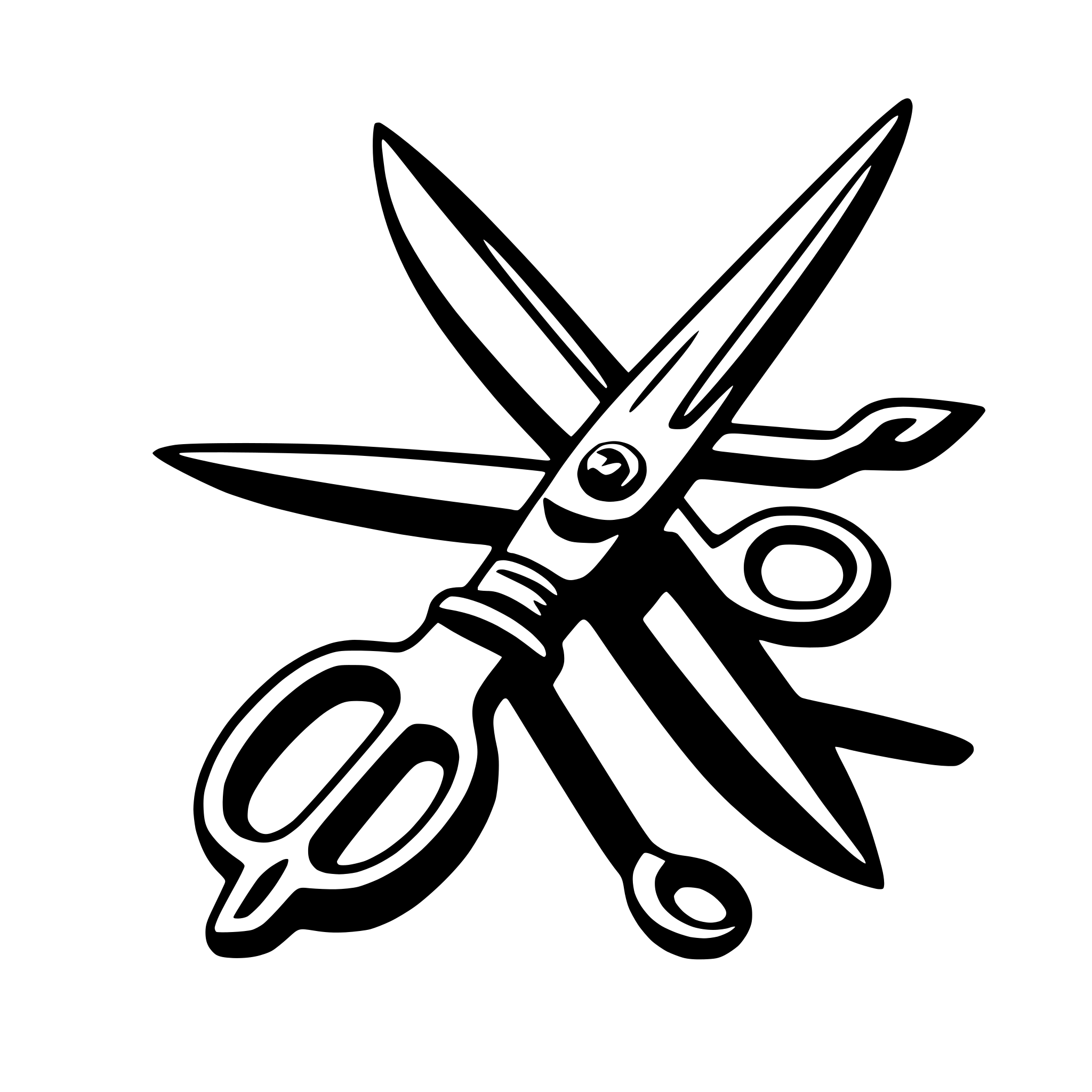 AI-generated SVG of a scissors