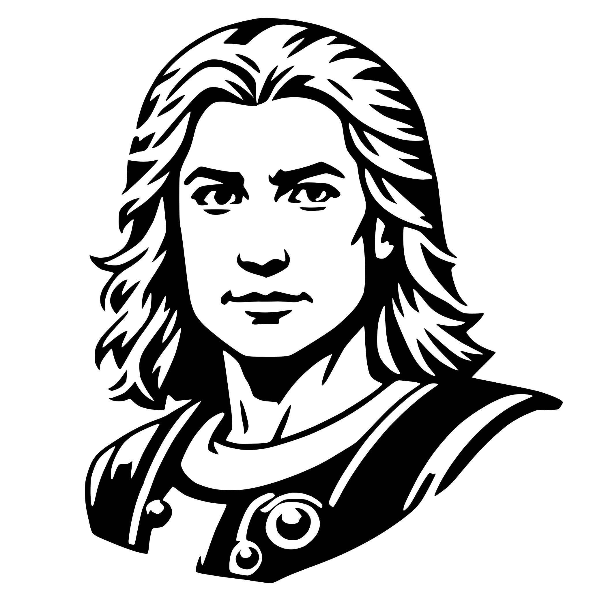 AI-generated SVG of a thor