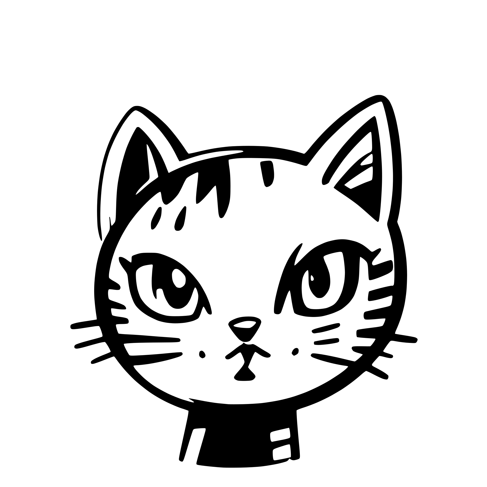AI-generated SVG of a cat tabby Its eyes are closed (making a please eye)and its nose is pink. The background is blurred, making the cat the focal point of the image. The color is white, while there are a exclave a circle in ear to face which color orange in a front facing AI-generated SVG of a cat tabby Its eyes are closed (making a please eye)and its nose is pink. The background is blurred, making the cat the focal point of the image. The color is white, while there are a exclave a circle in ear to face which color orange in a front facing